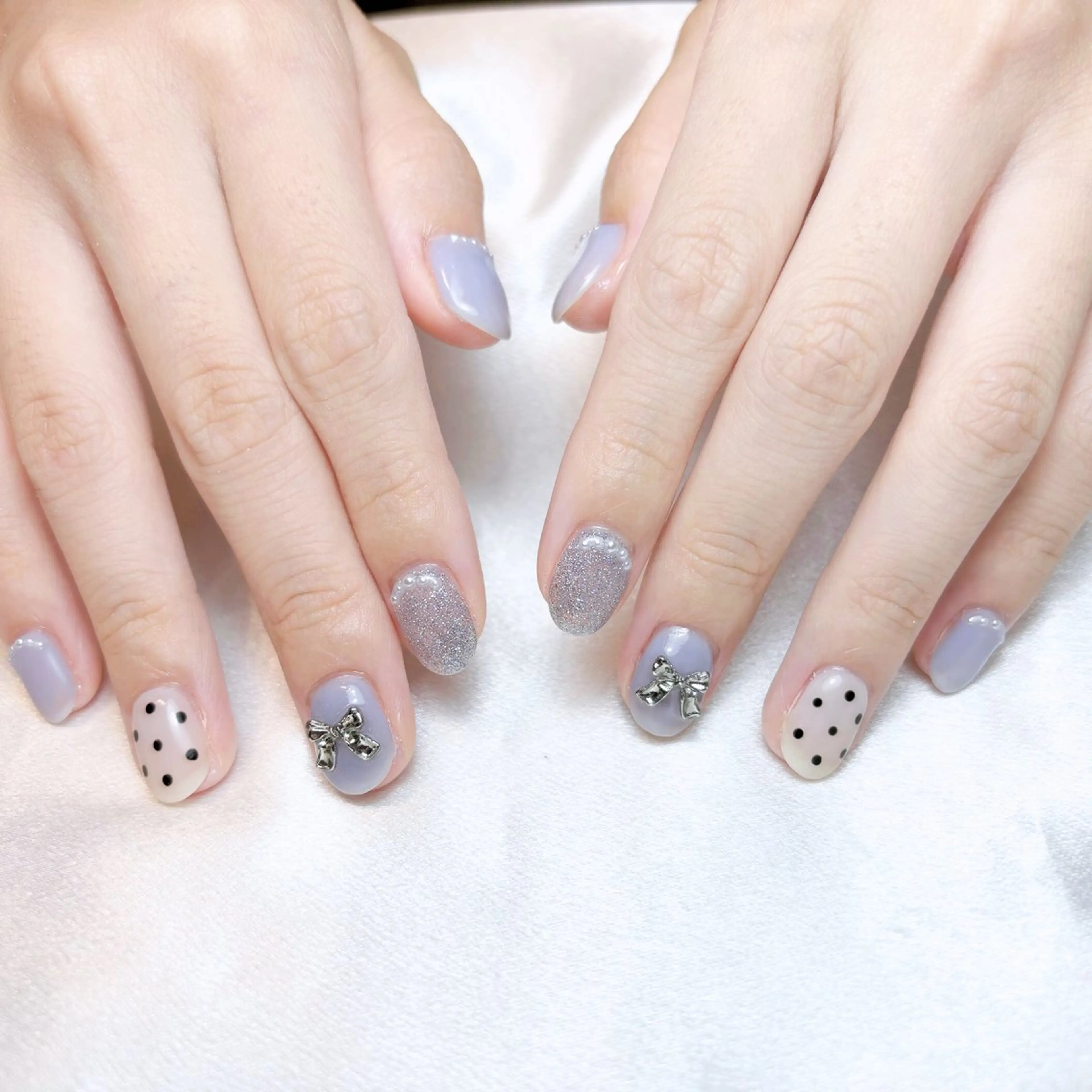 ネイル ハンドネイル H3 Nail Tsuki🦋💙のネイルデザイン