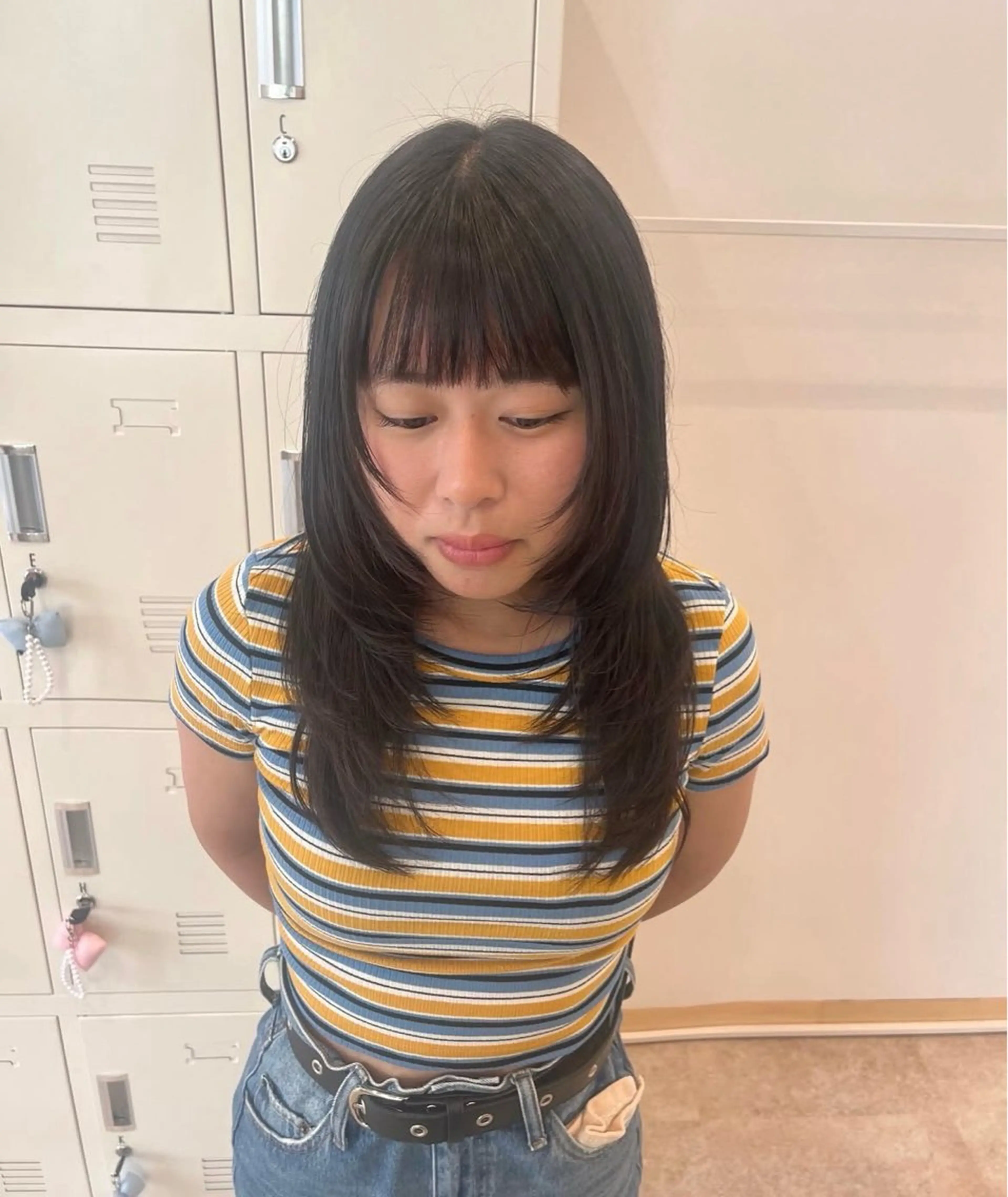 ロング レイヤーカット カット 望愛/レイヤー/ハイ トーン/デザインのヘアスタイル