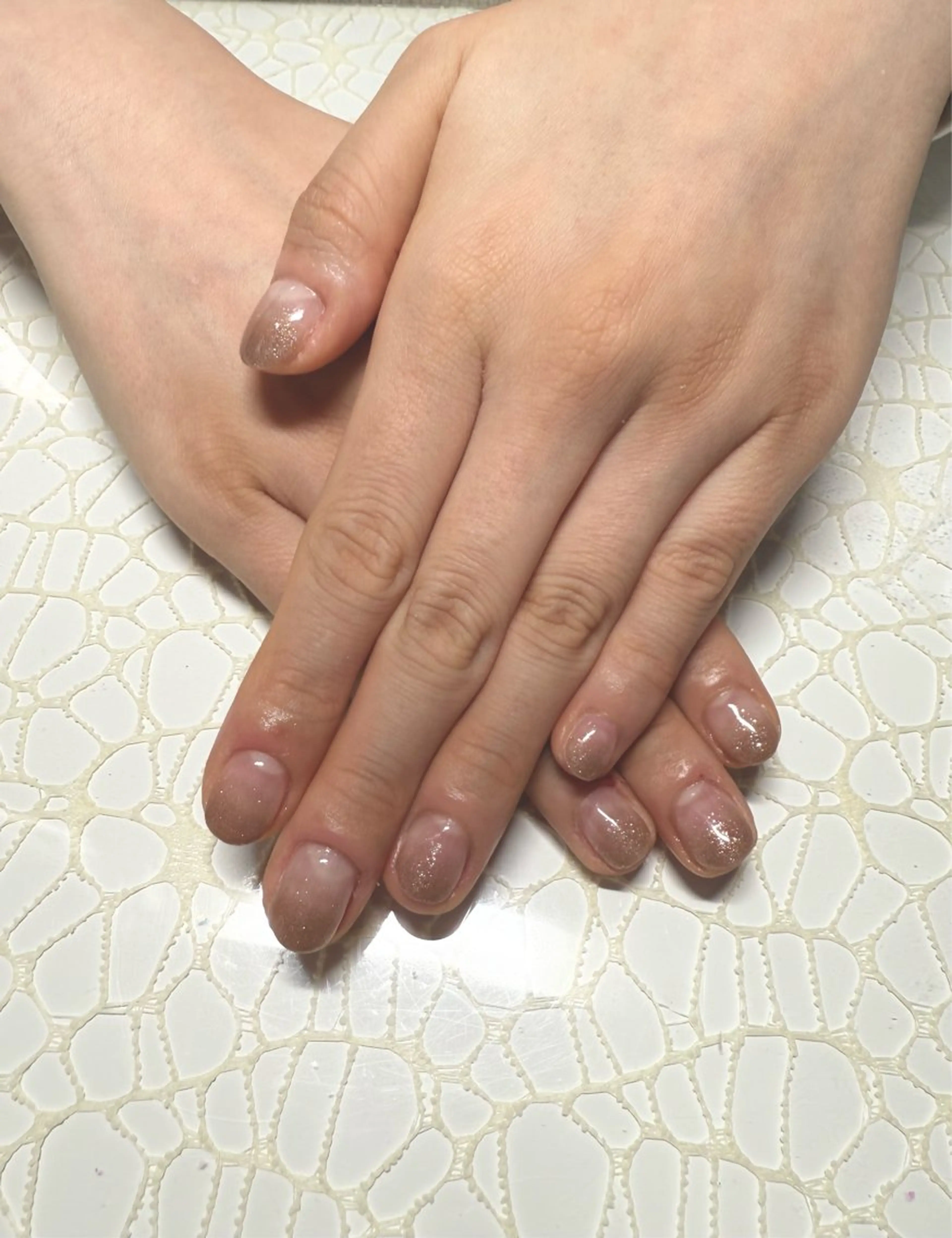 ネイル グラデーション ラメ(グリッター) ラメグラデーション シンプルネイル Jrネイリスト Reiのネイルデザイン