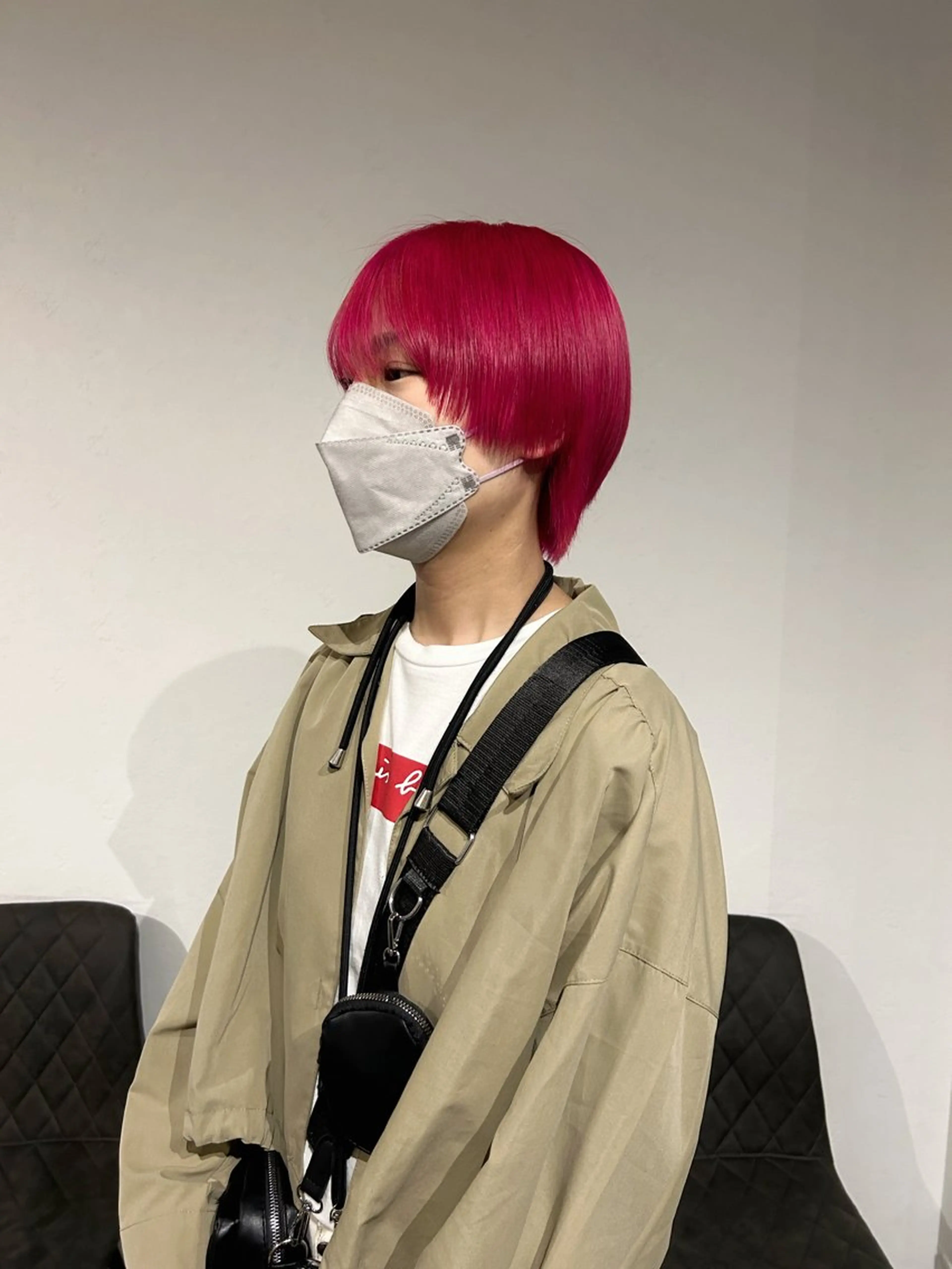 ショート カラー ピンクカラー ヘアカラー hinano ヒナノのヘアスタイル