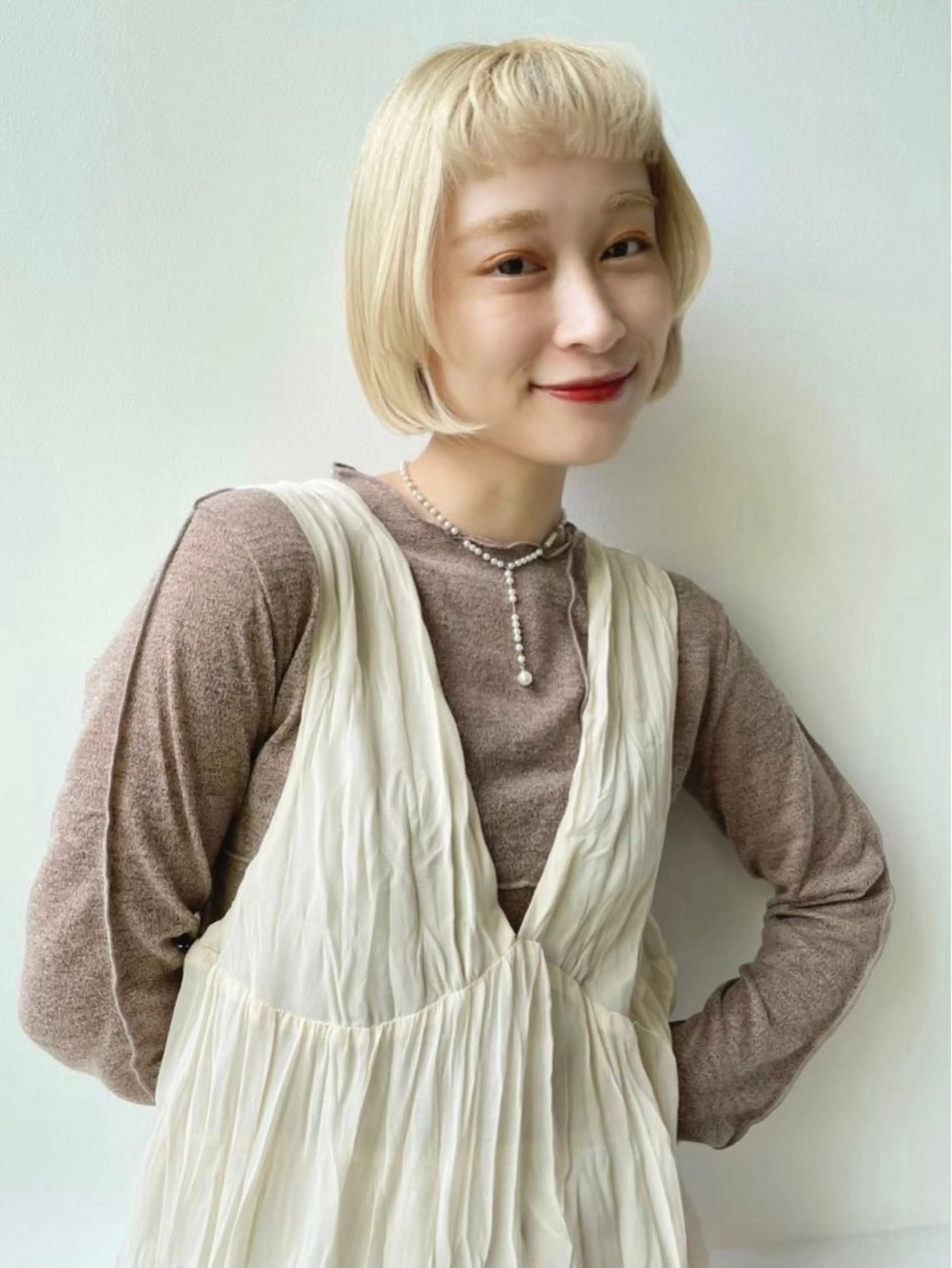 カラー レイヤーボブ🎵 ブリーチ/りりのヘアスタイル