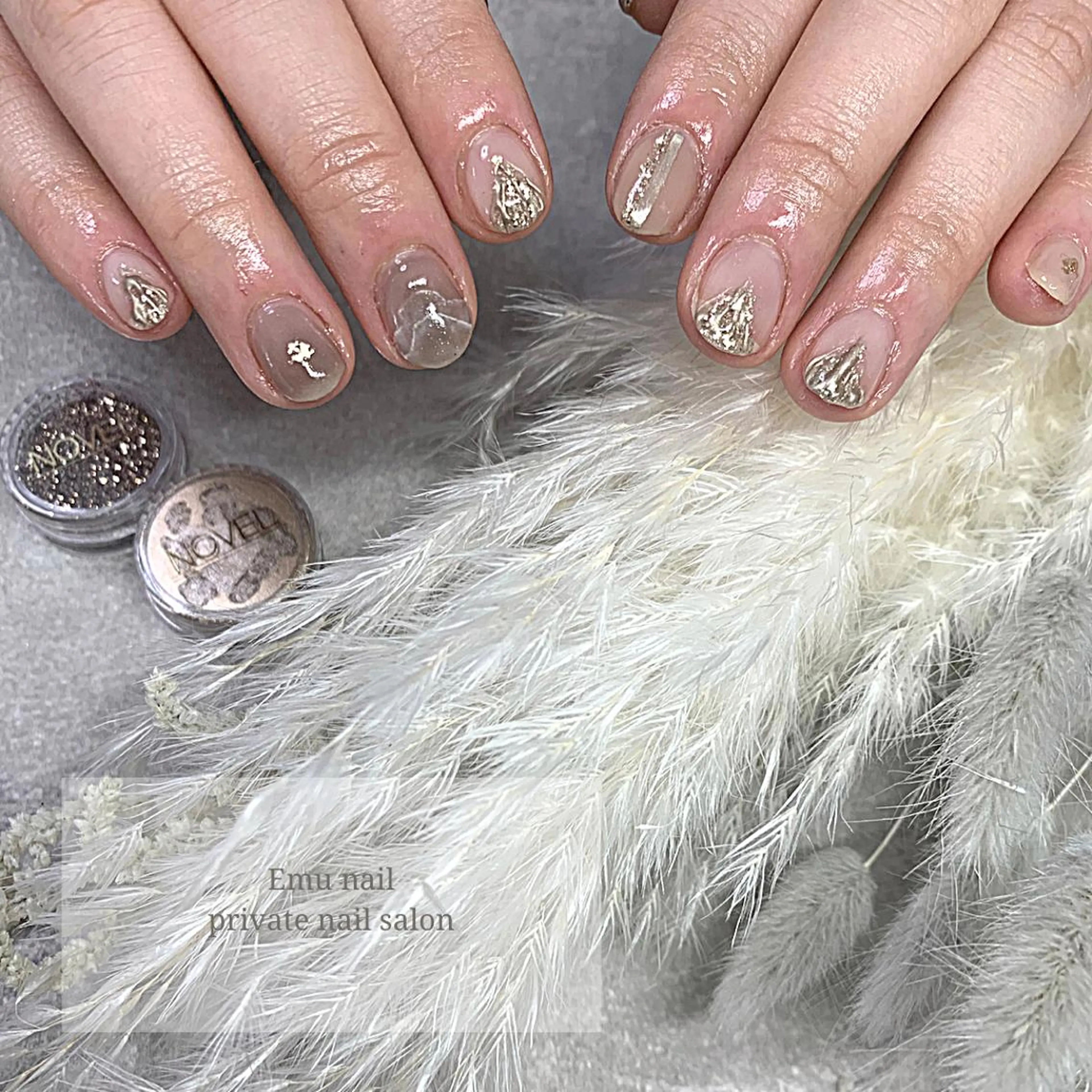 ネイル ニュアンスネイル ショートネイル emu nailのネイルデザイン