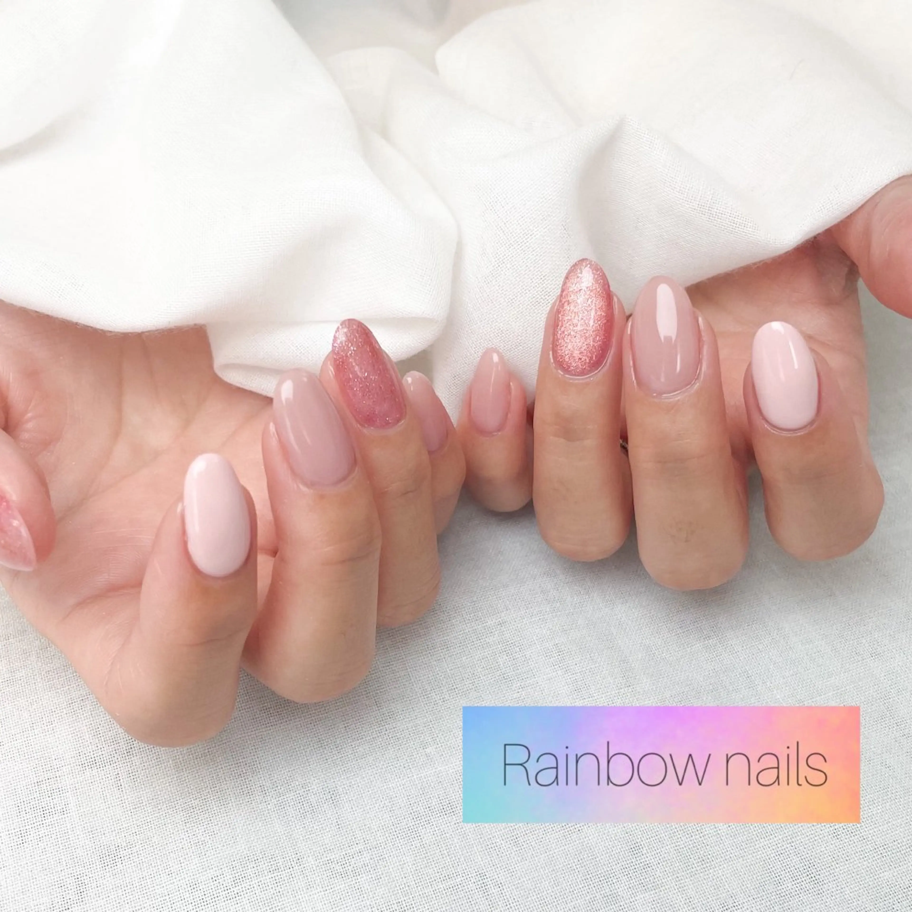 ネイル Rainbow nailsくろちゃんのネイルデザイン