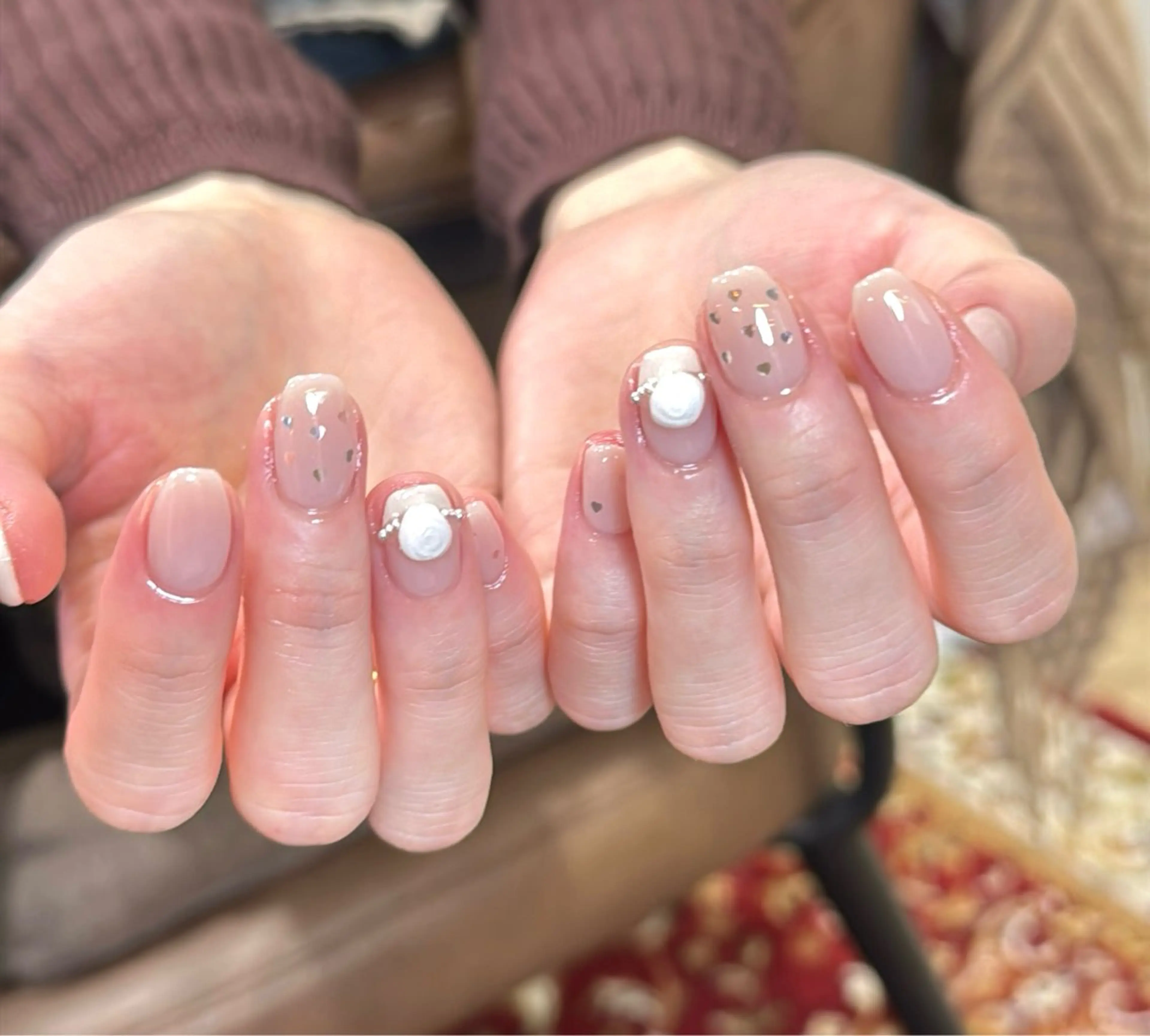 ネイル オフィスネイル シンプルネイル ハンドネイル 清水 夏澪のネイルデザイン