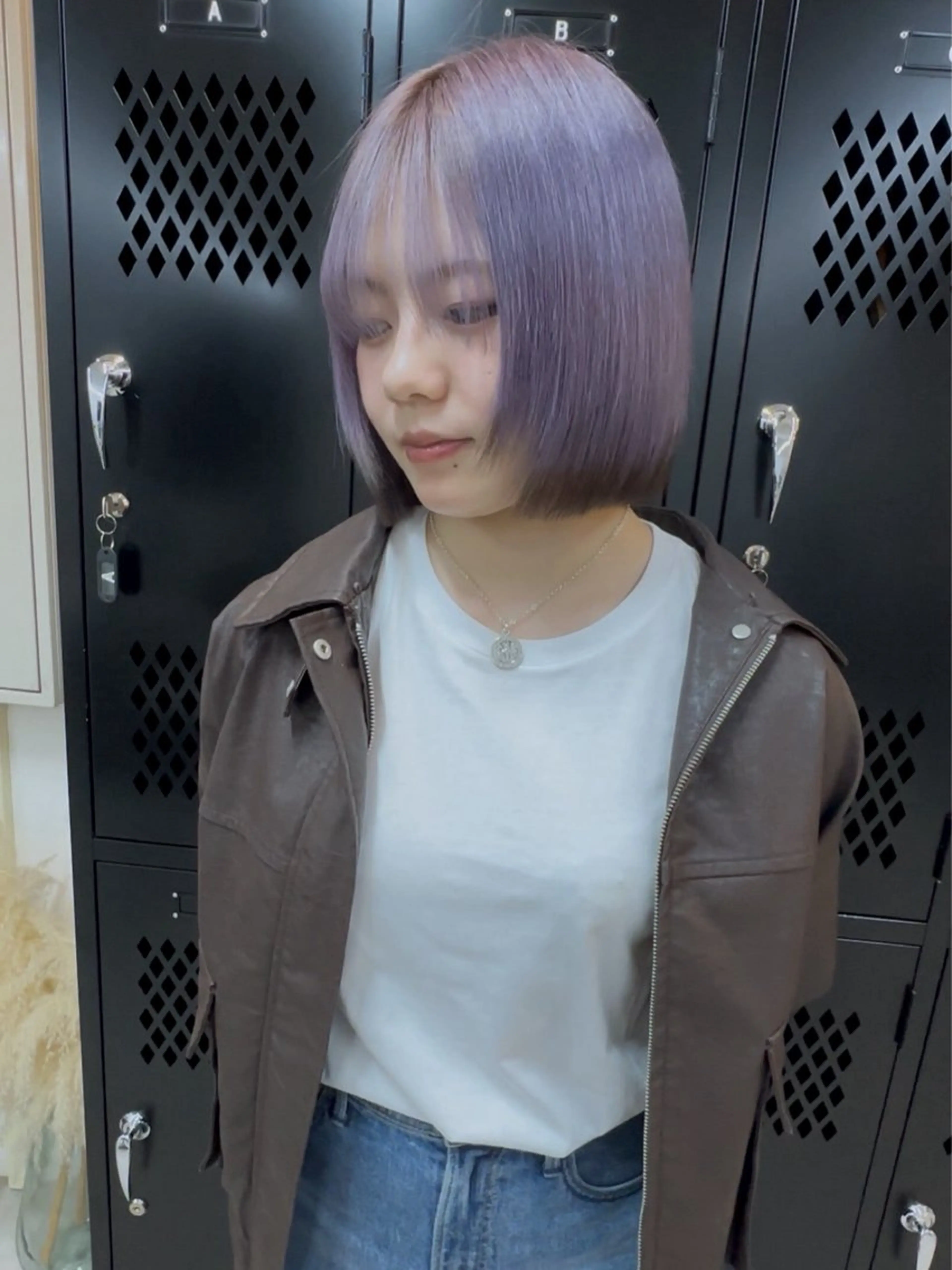 ミディアム カラー ヘアカラー 柏井 陽菜のヘアスタイル