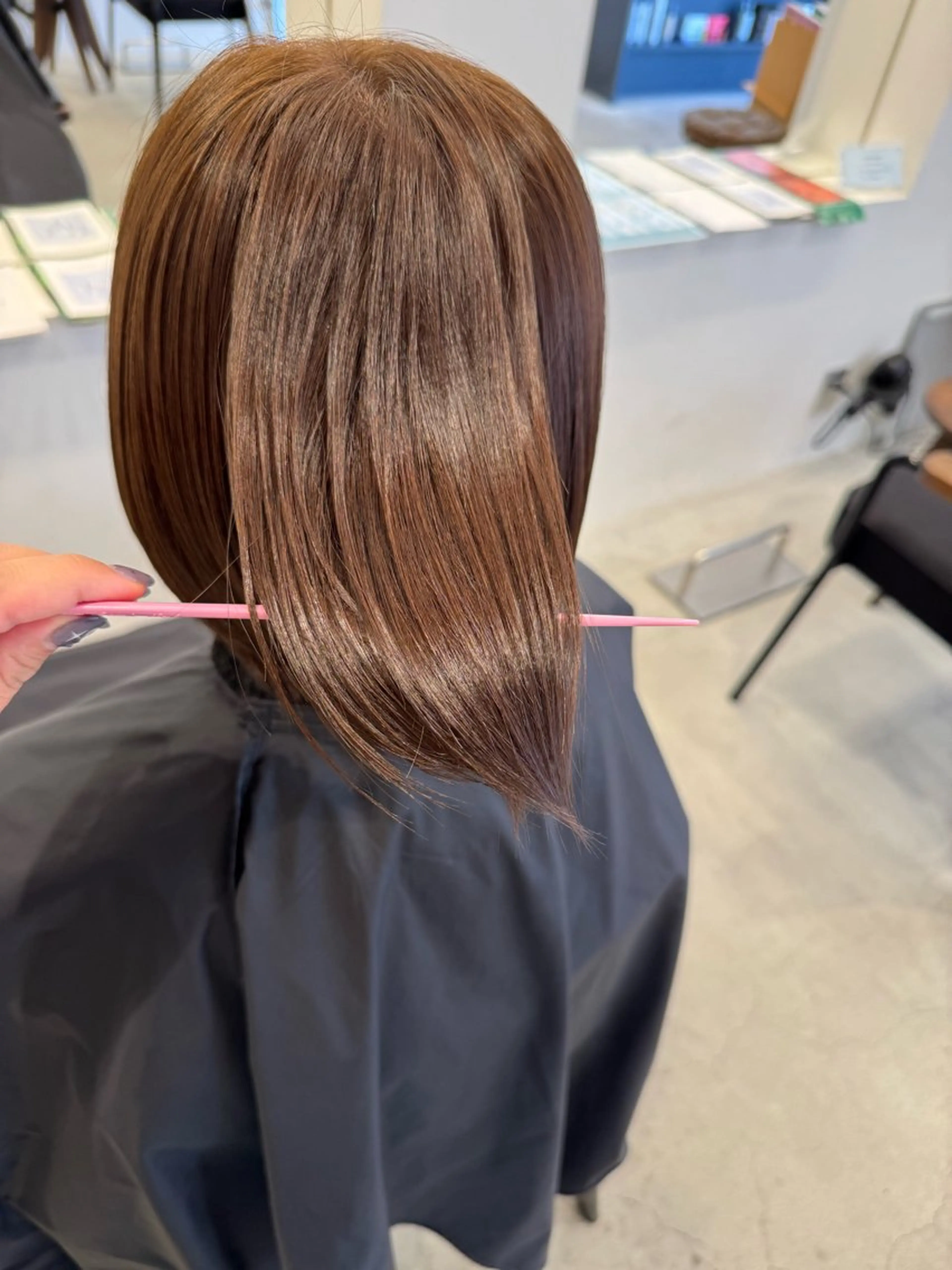 ショート カラー ブラウンカラー 萩原 紗妃のヘアスタイル