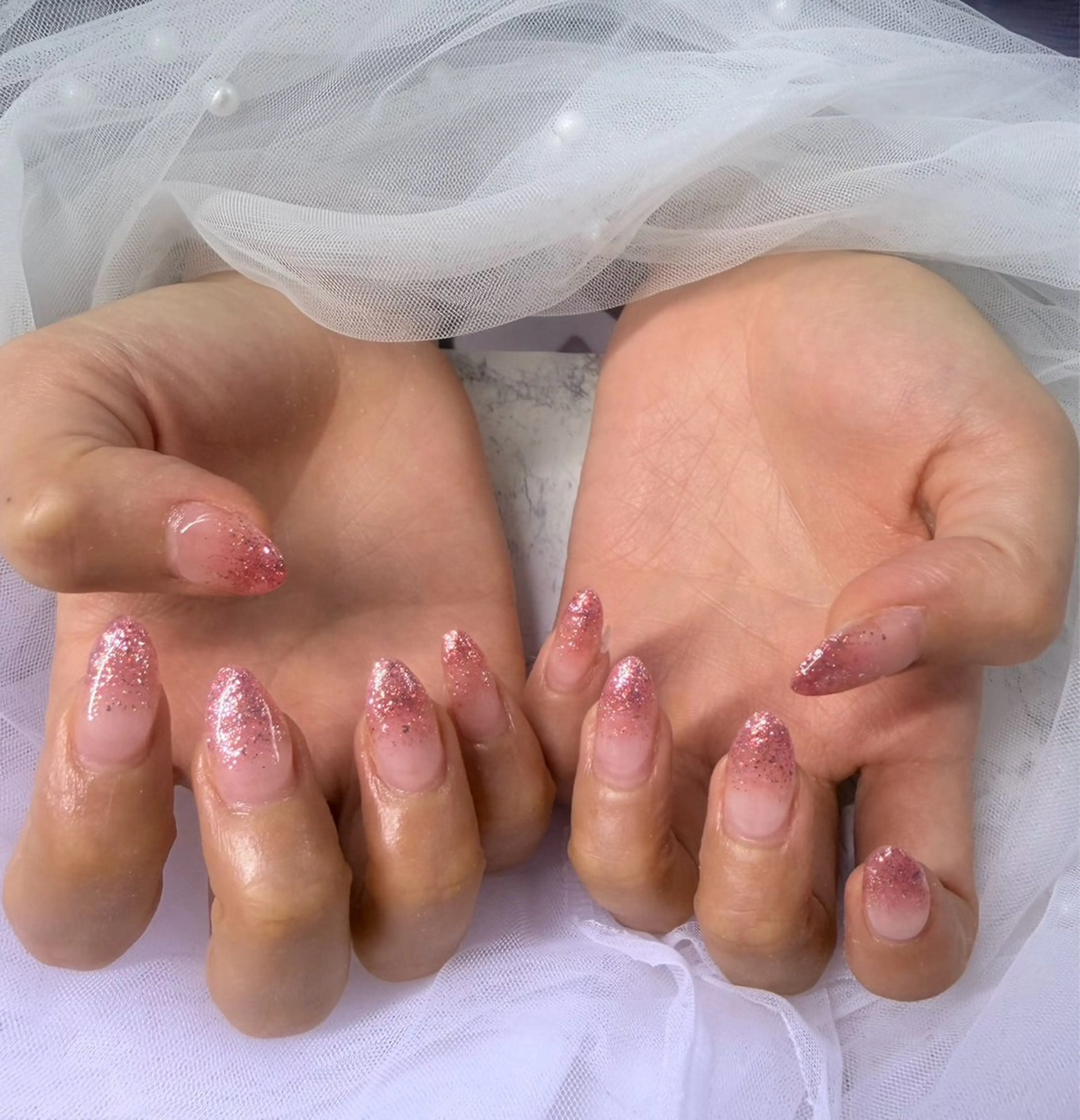 ネイル グラデーション ラメ(グリッター) ラメグラデーション はあとねいる 松戸駅前店のネイルデザイン