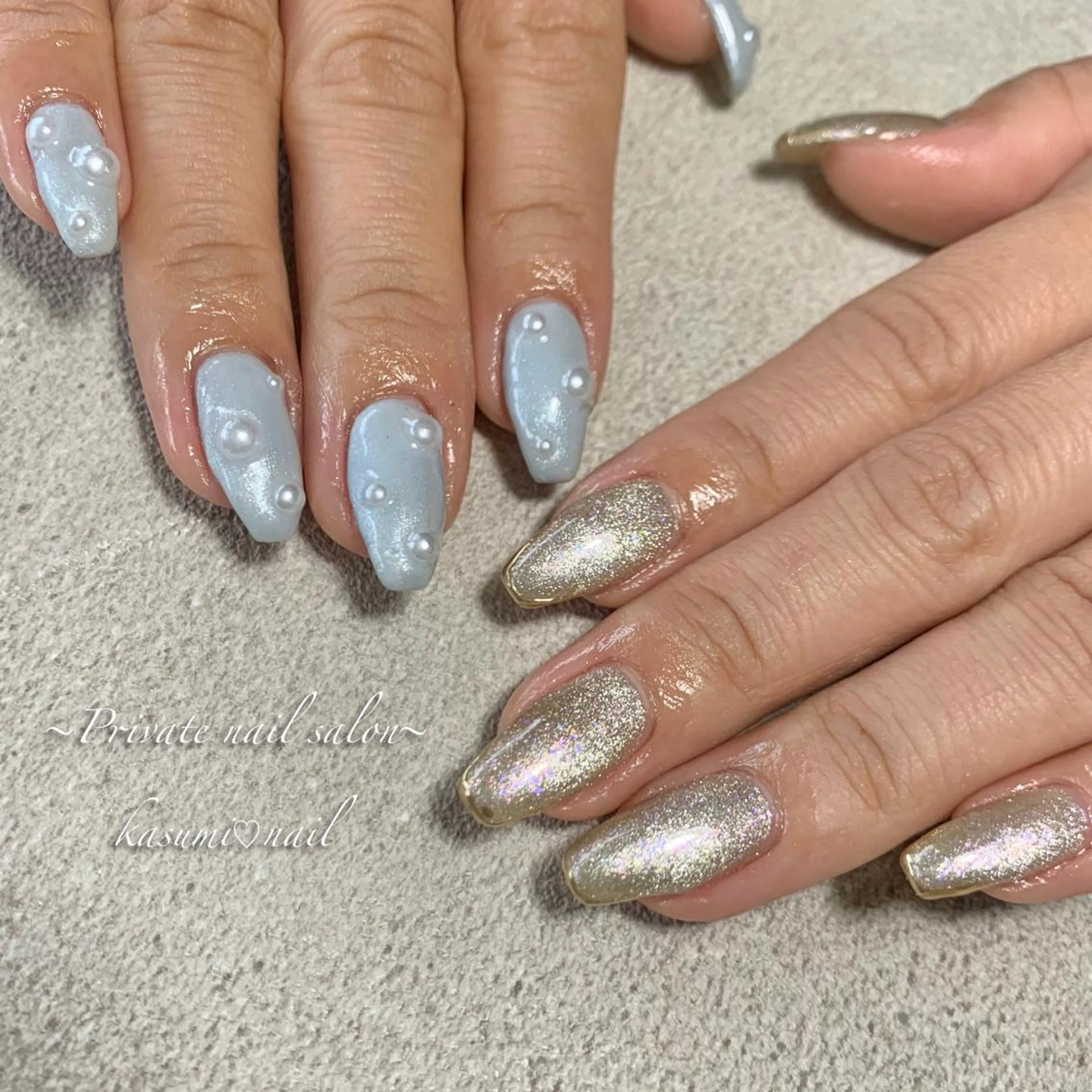ネイル ラメ(グリッター) マグネットネイル ミラーネイル ニュアンスネイル 冬ネイル KASUMI♡ Nailのネイルデザイン