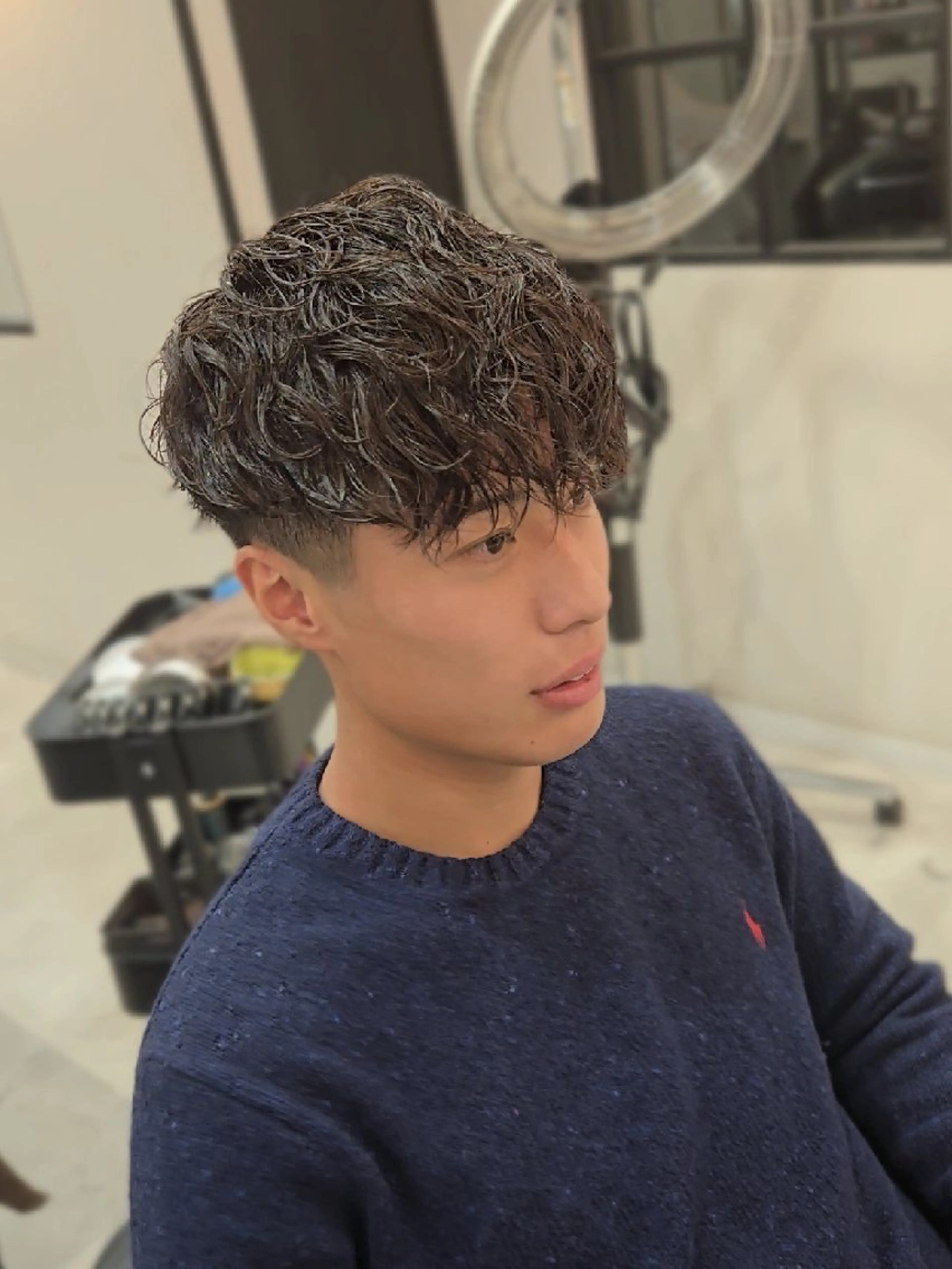メンズ ミディアム パーマ ミディアムパーマ メンズパーマ スペインカール カット パーマ ヘアセット LEN名古屋/パーマ 海外ヘア/メンズ特化のヘアスタイル