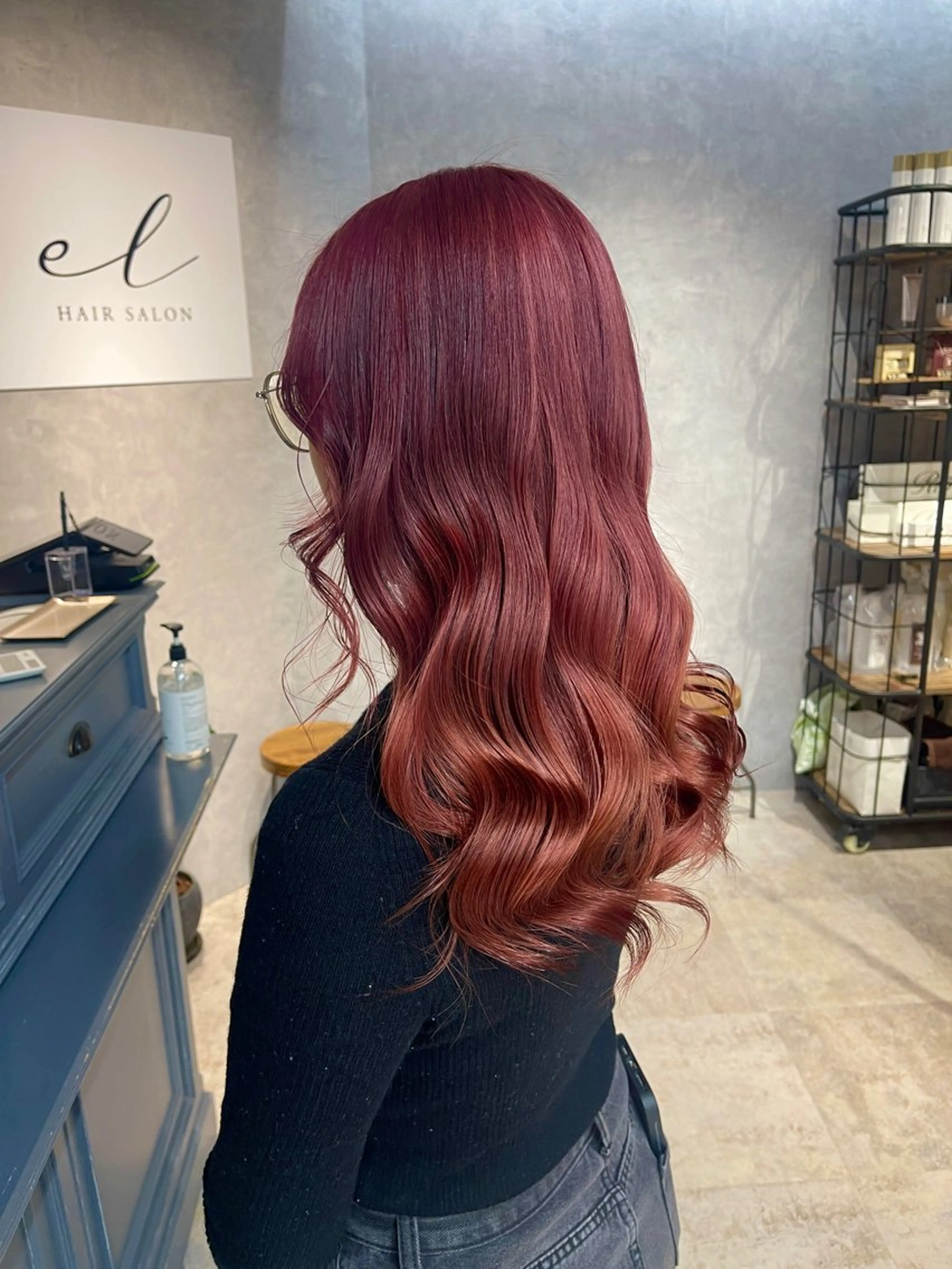 ロング カラー ブリーチ ケアブリーチ カット ヘアカラー 福西 洋斗のヘアスタイル