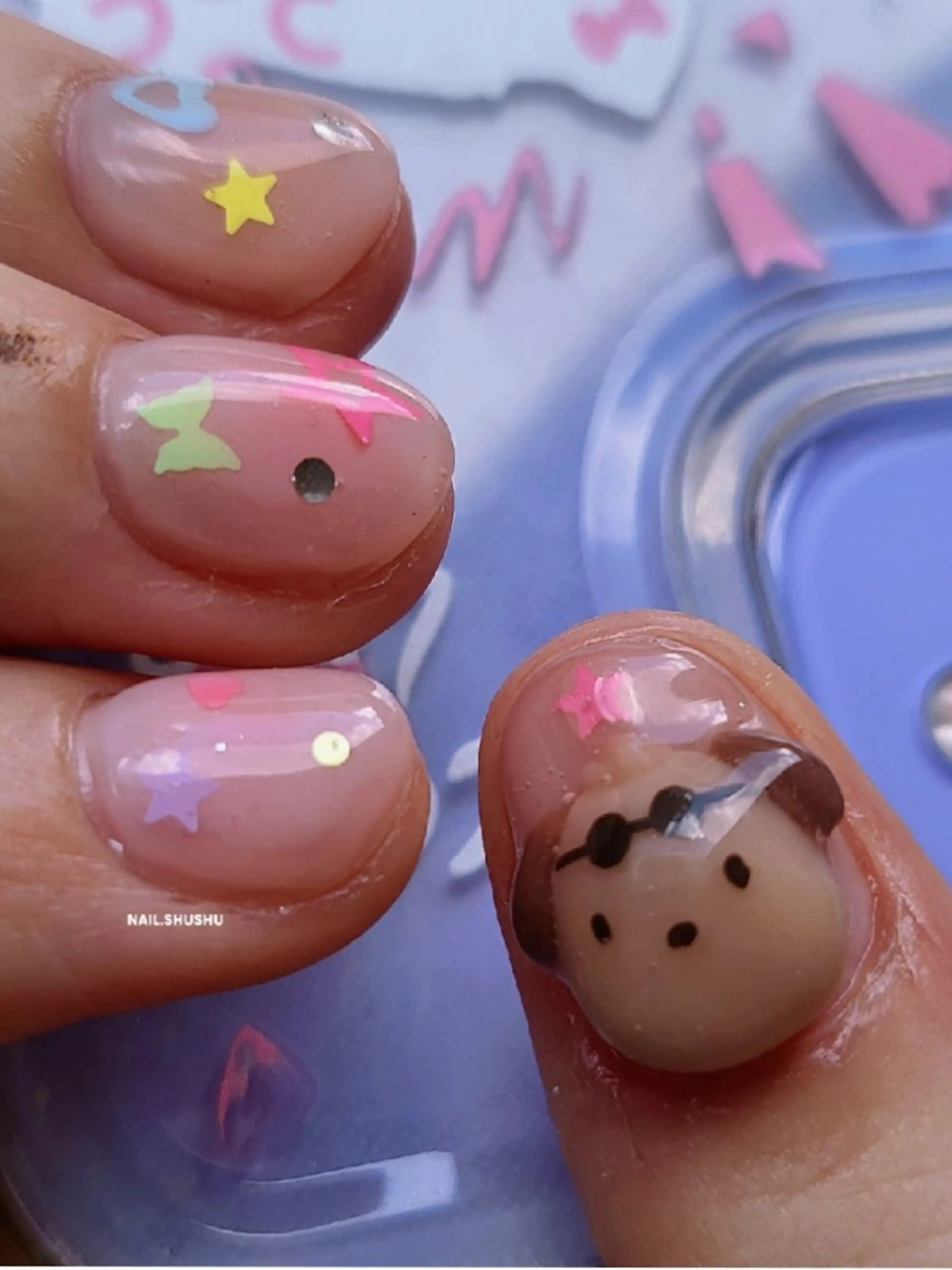 ネイル ハンドネイル 3dパーツ/流行り 👧shushu❤️のネイルデザイン