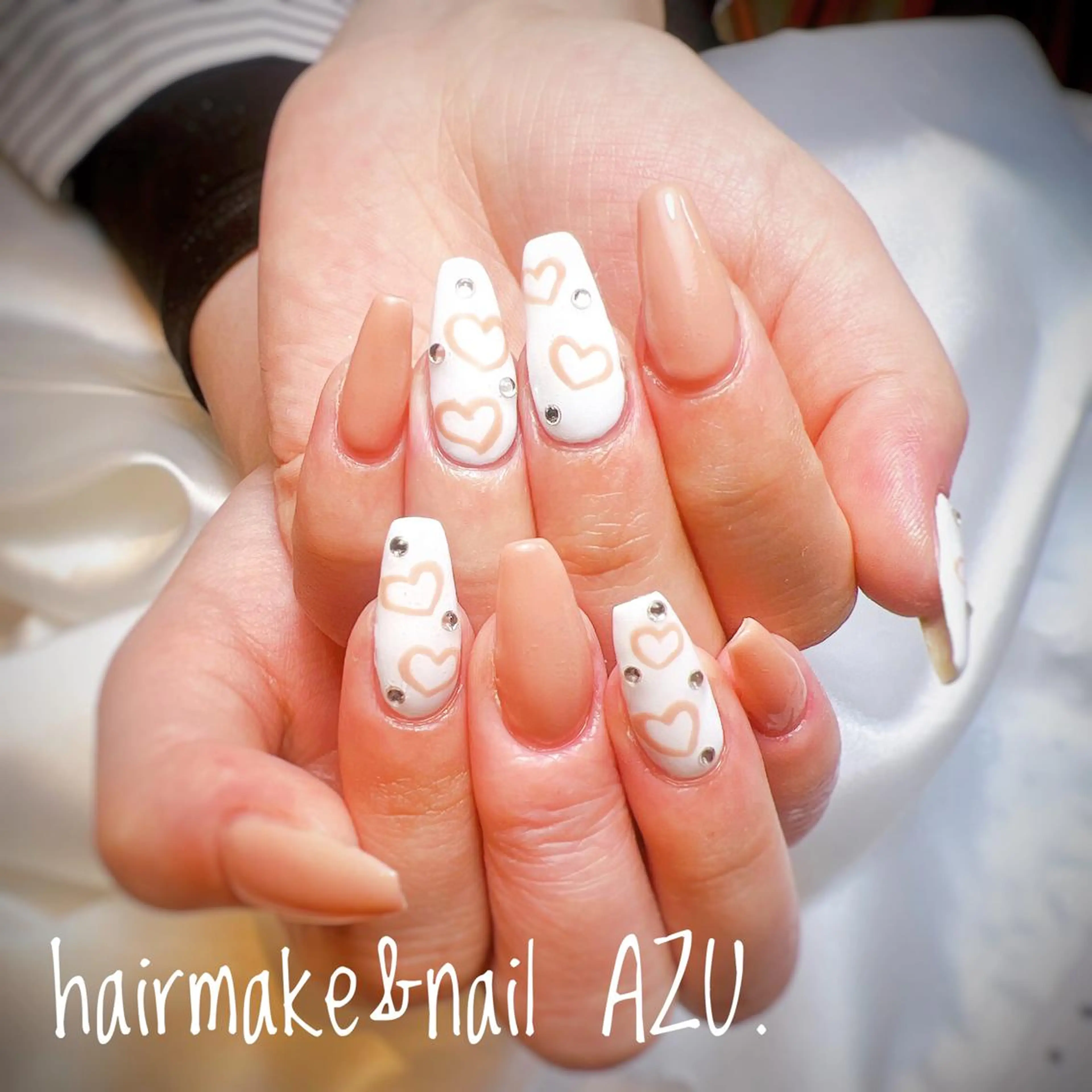 ネイル ジェルネイル ﾍｱﾒｲｸ&ﾈｲﾙ ♥️Azuのネイルデザイン