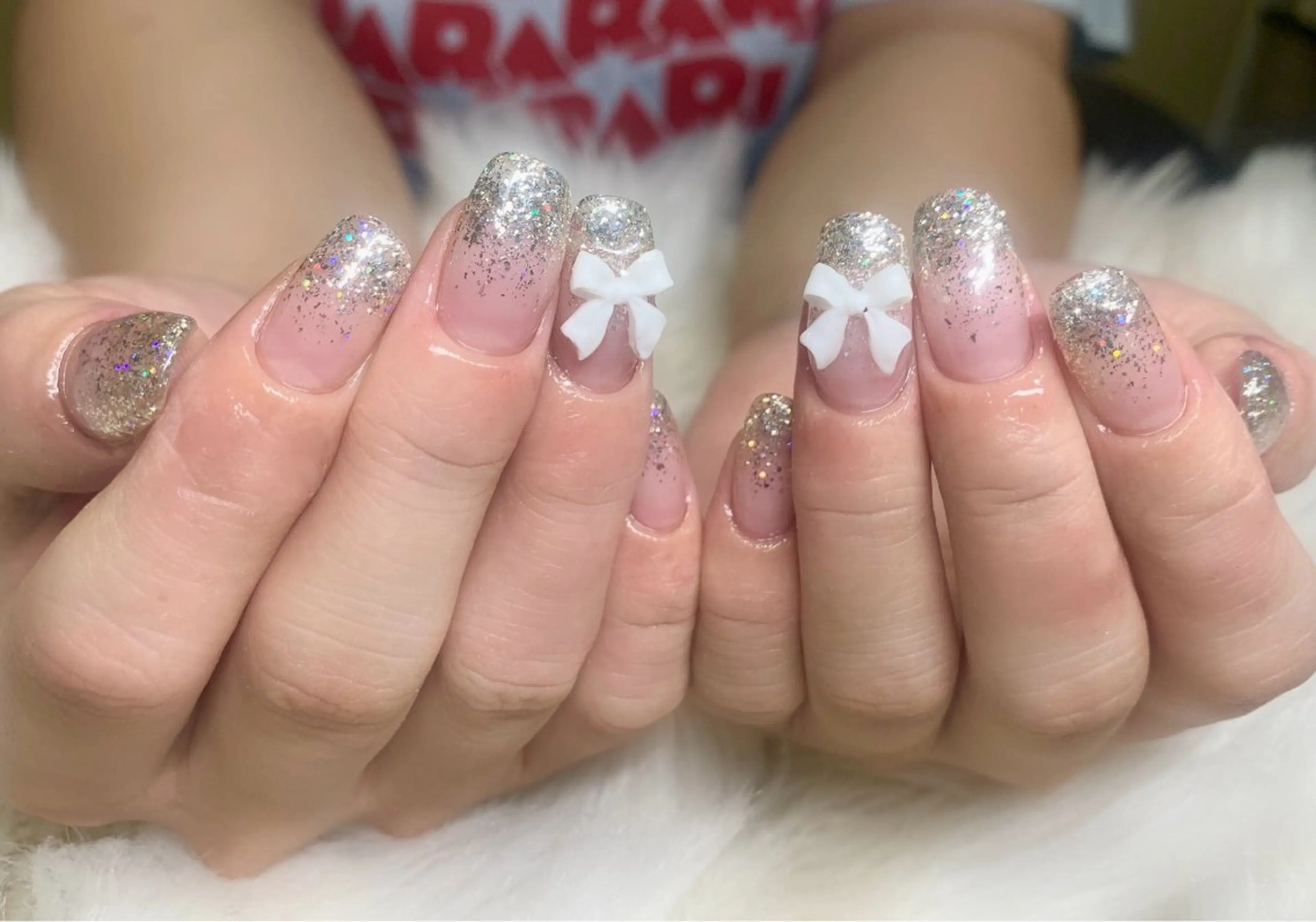 ラメグラデーション色選び自由♡ ／丁寧ケア／ドリンク付き🫧／オフなしの写真