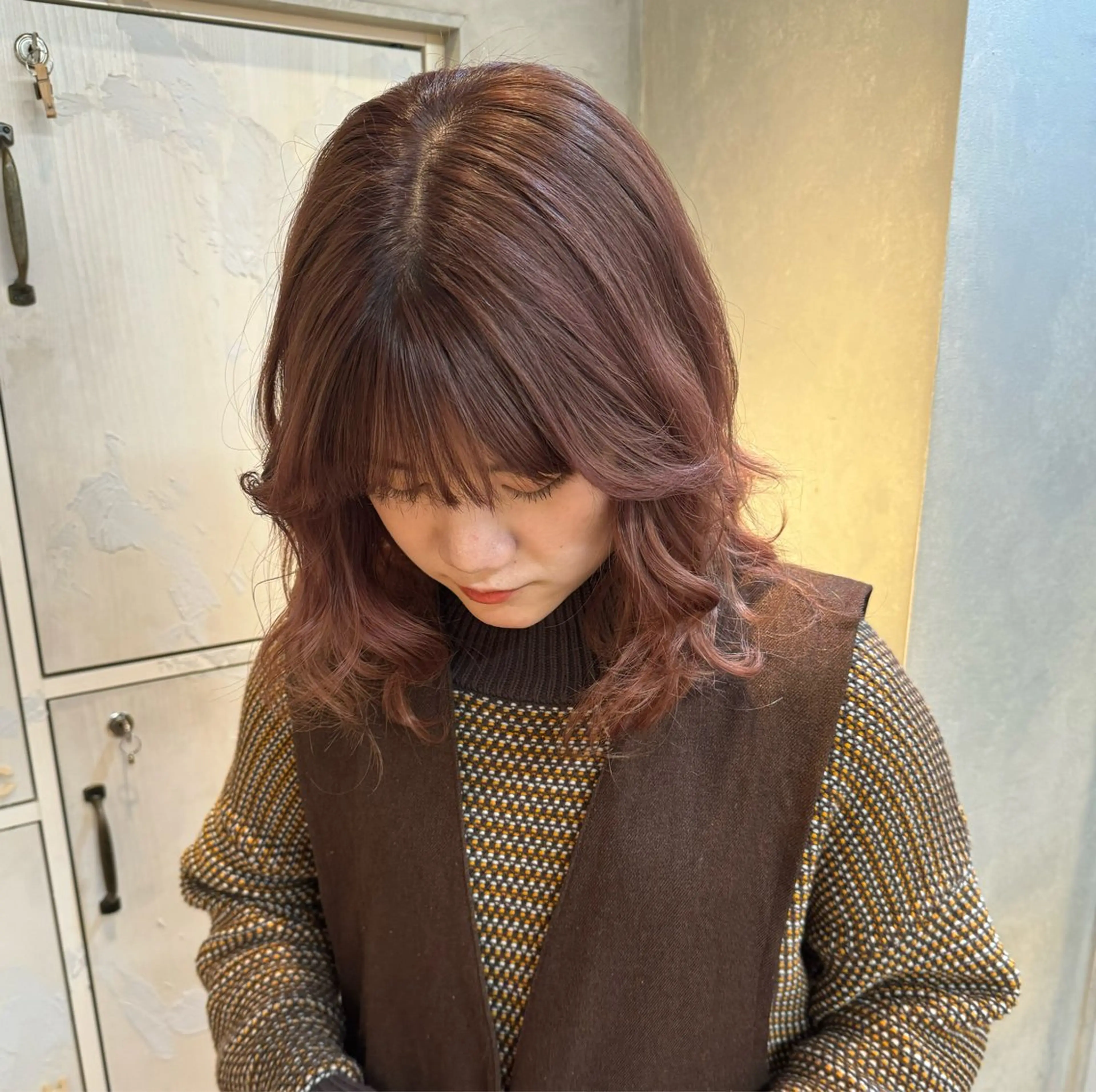 セミロング カラー ヘアカラー 透明感カラー ☆akoのヘアスタイル