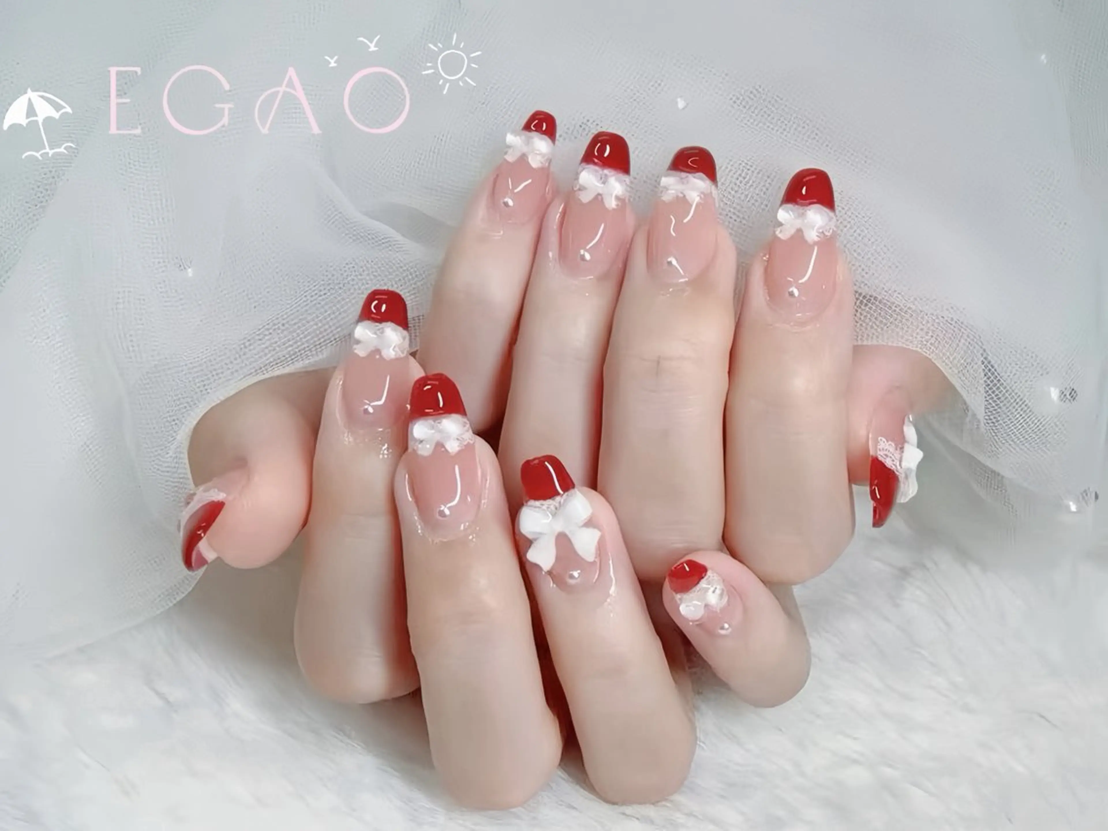ネイル アートネイル フットネイル フレンチネイル ジェルネイル グラデーション Egao Nail錦糸町店のネイルデザイン