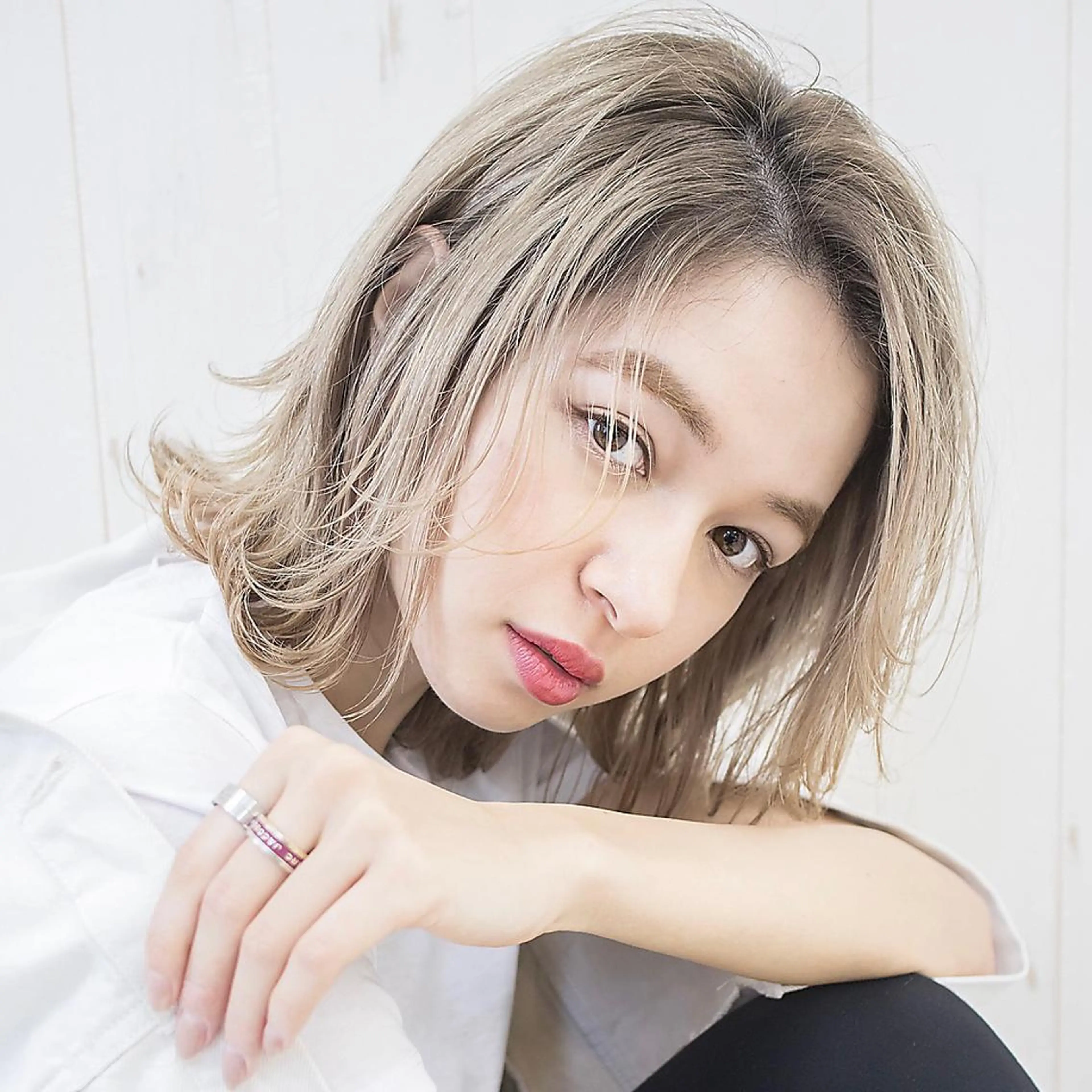 ミディアム カラー ヘアアレンジ 🫧縮毛矯正/髪質 改善🫧熊野未来のヘアスタイル