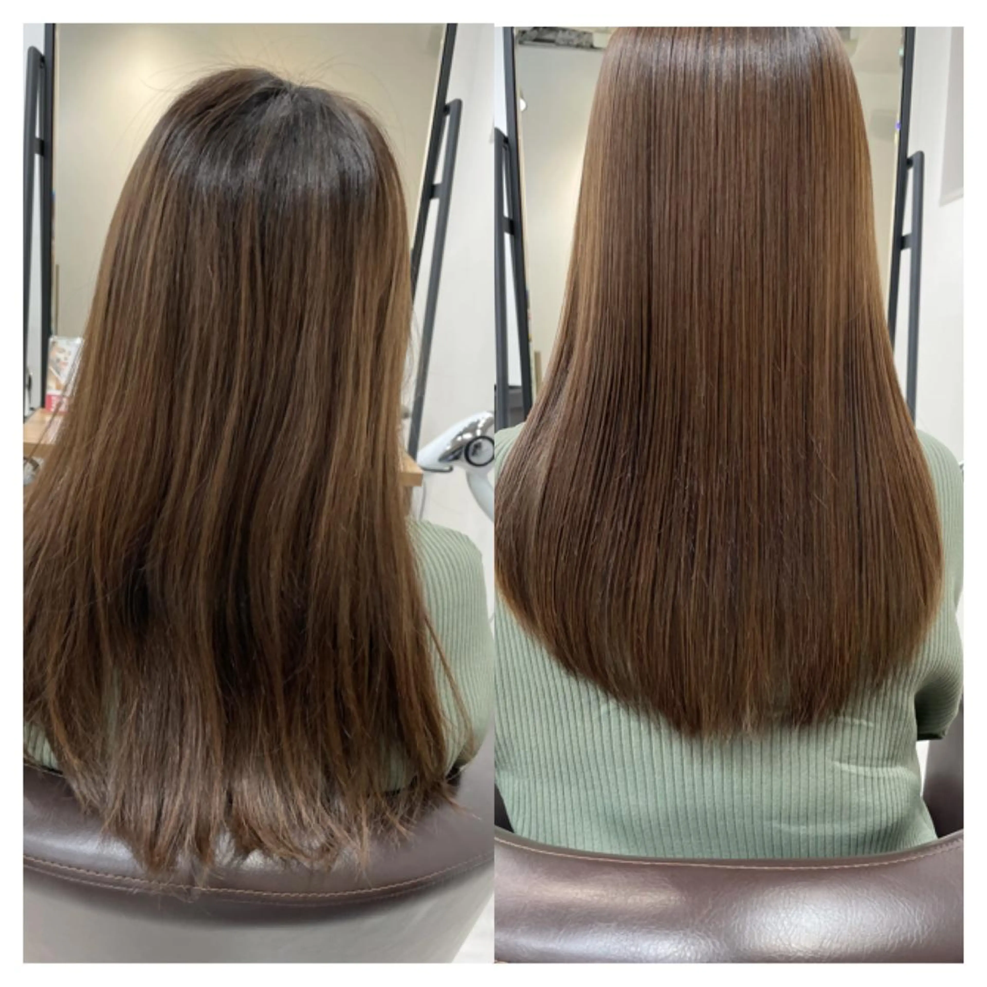 セミロング カラー カット 縮毛矯正 トリートメント 村山 茉衣のヘアスタイル