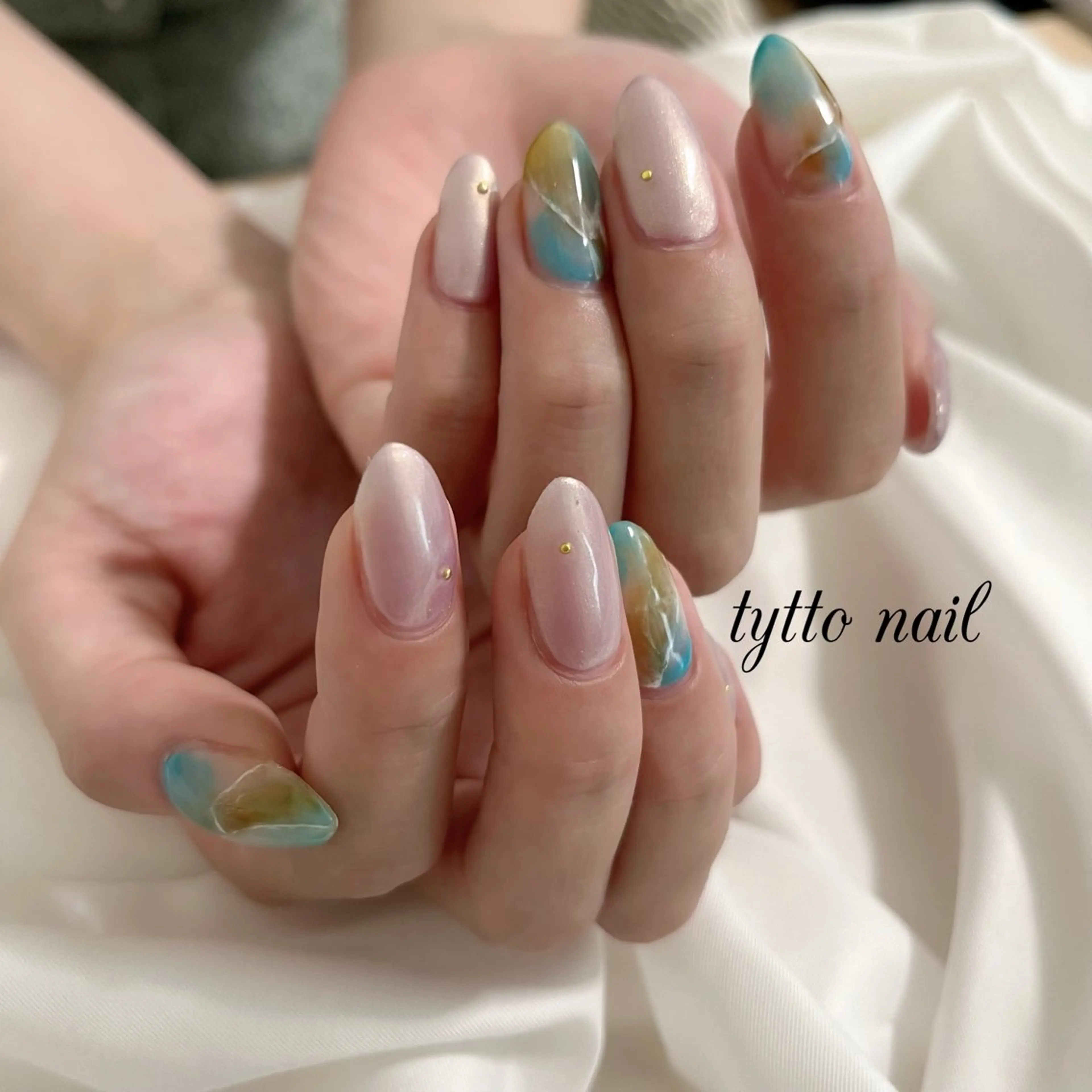 ネイル ニュアンスネイル パープル 夏ネイル ハンドネイル tytto nail ❤︎‪‪eri‪‪のネイルデザイン