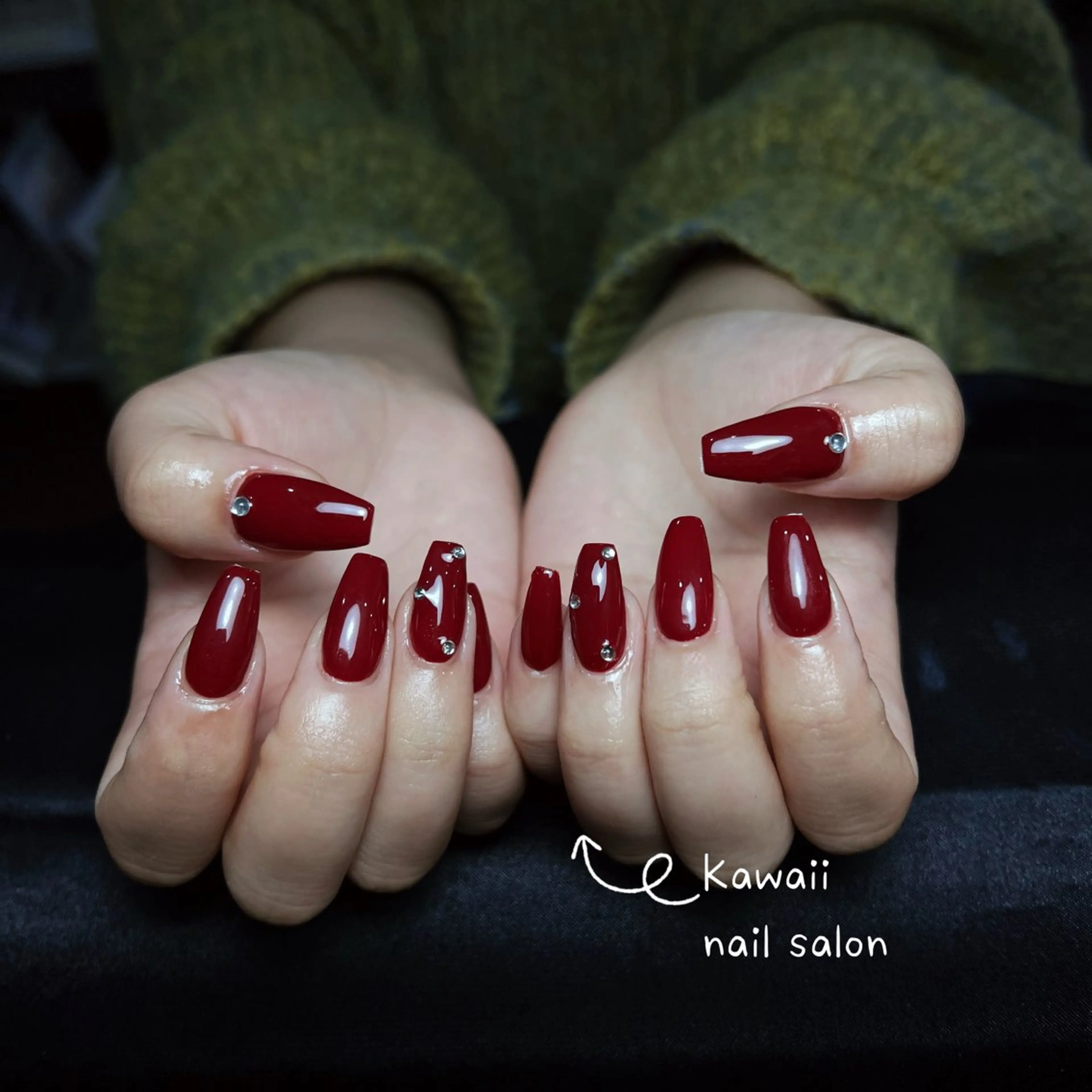 ネイル アートネイル クリアネイル ジェルネイル ハート 韓国ネイル ハンドネイル ハンドケア Kawaii _Nailのネイルデザイン