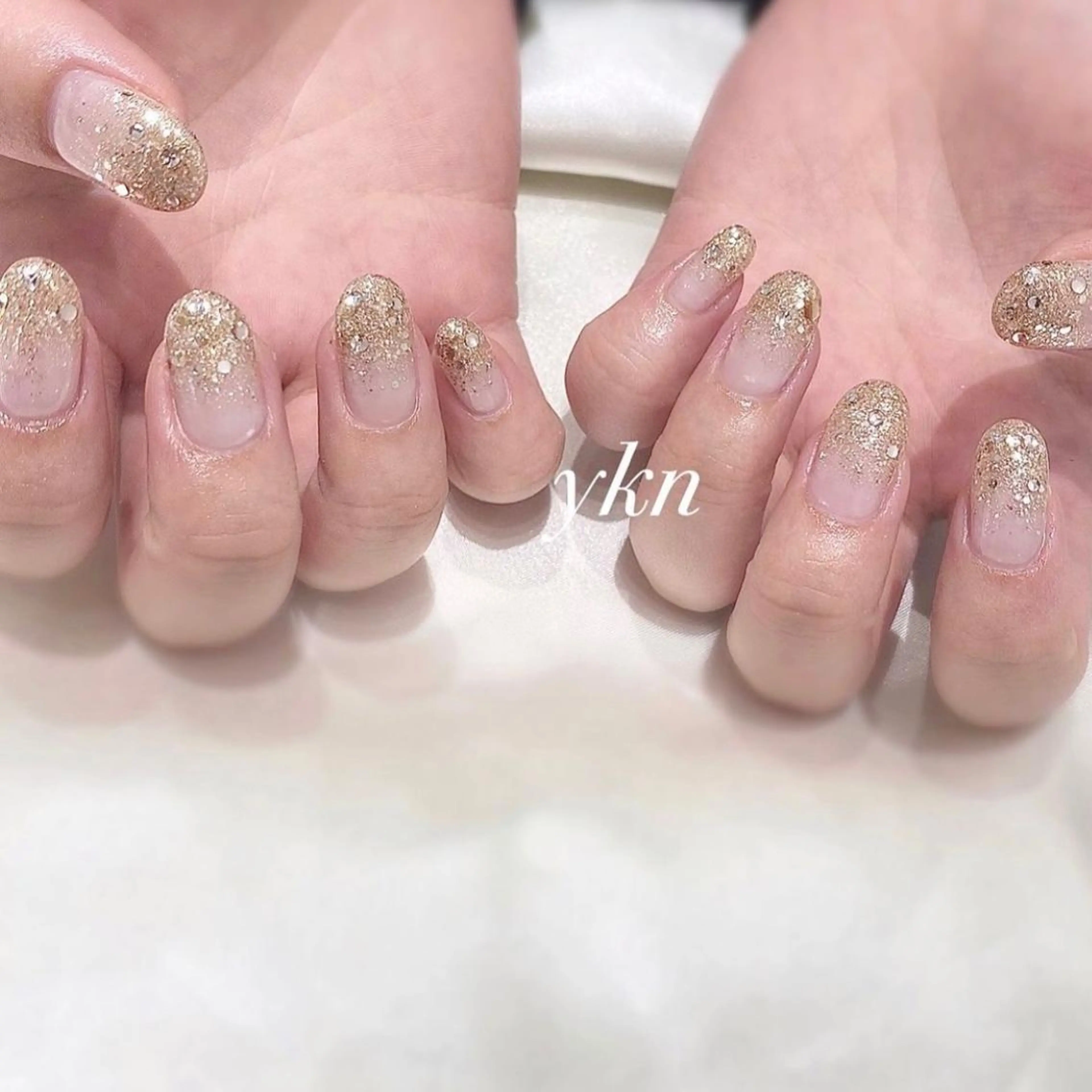 ネイル グラデーション キラキラネイル ラメ(グリッター) ハンドネイル melMoon .のネイルデザイン