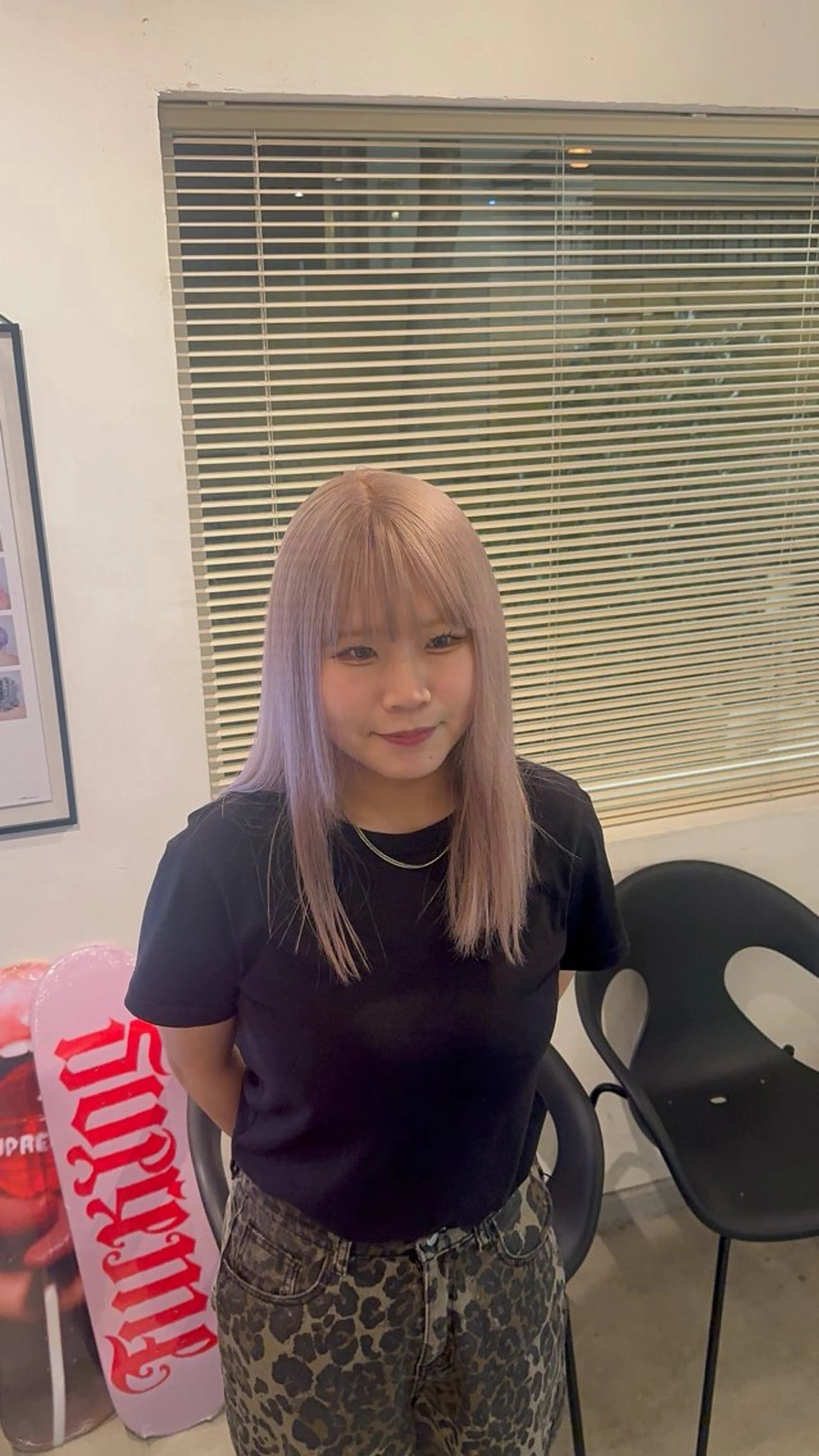 ミディアム カラー シルバー ヘアカラー Tsukasa/ ハイトーン/寒色のヘアスタイル