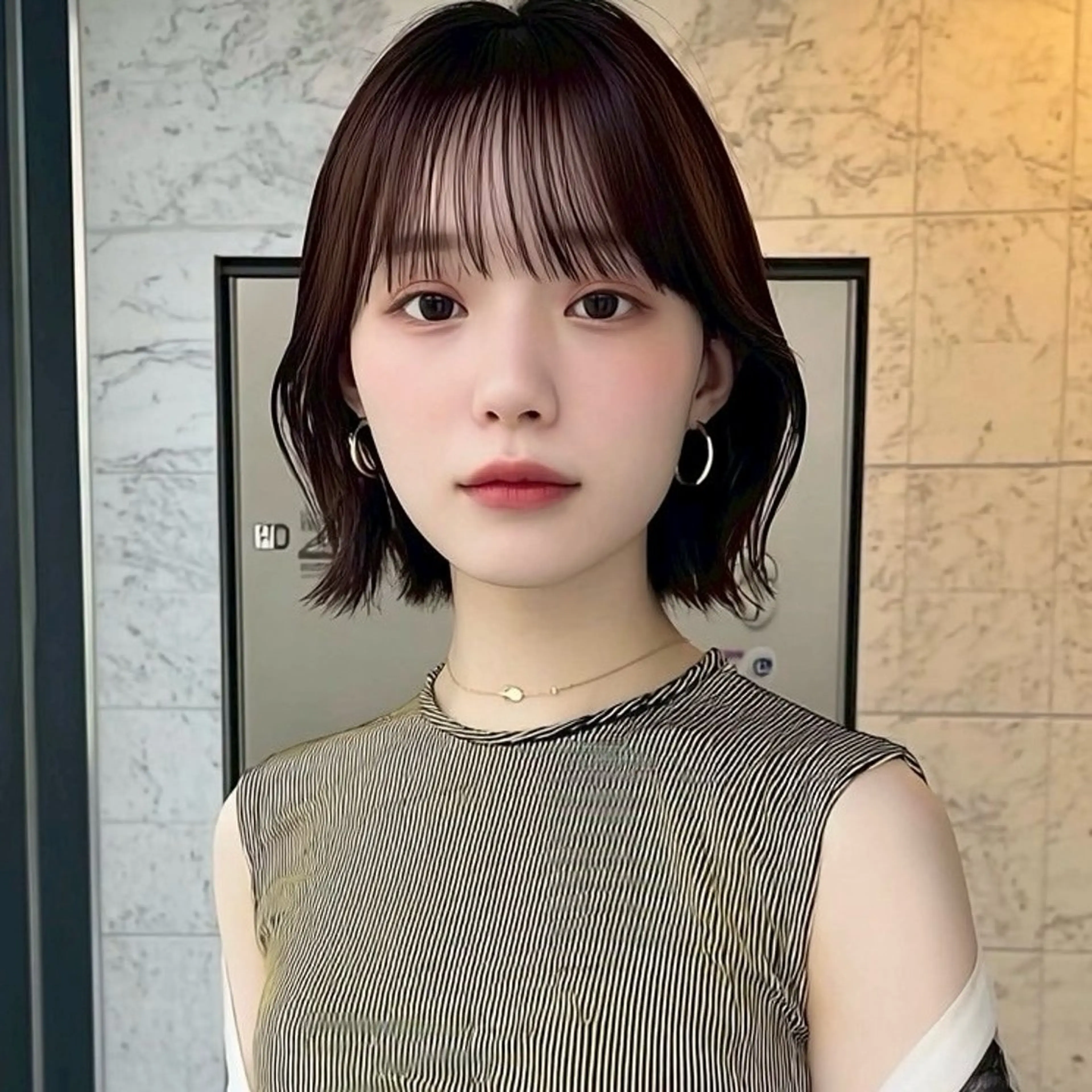 ショート MAO🖤レイヤー ／髪質改善カラーのヘアスタイル