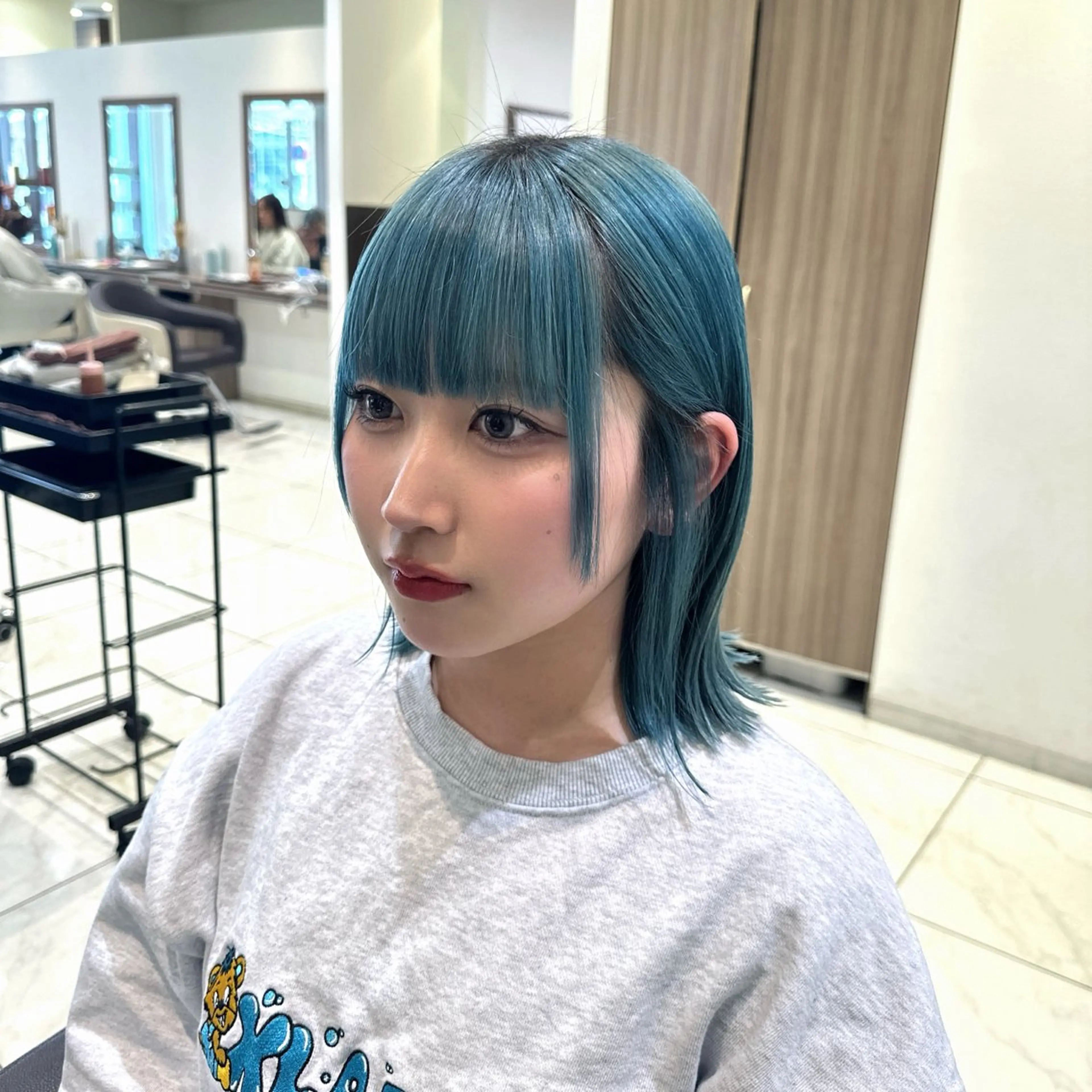 ミディアム カラー ブリーチ ブリーチなしカラー ヘアカラー 𓍯暖色/韓国風 田中沙羅‎𓍯のヘアスタイル