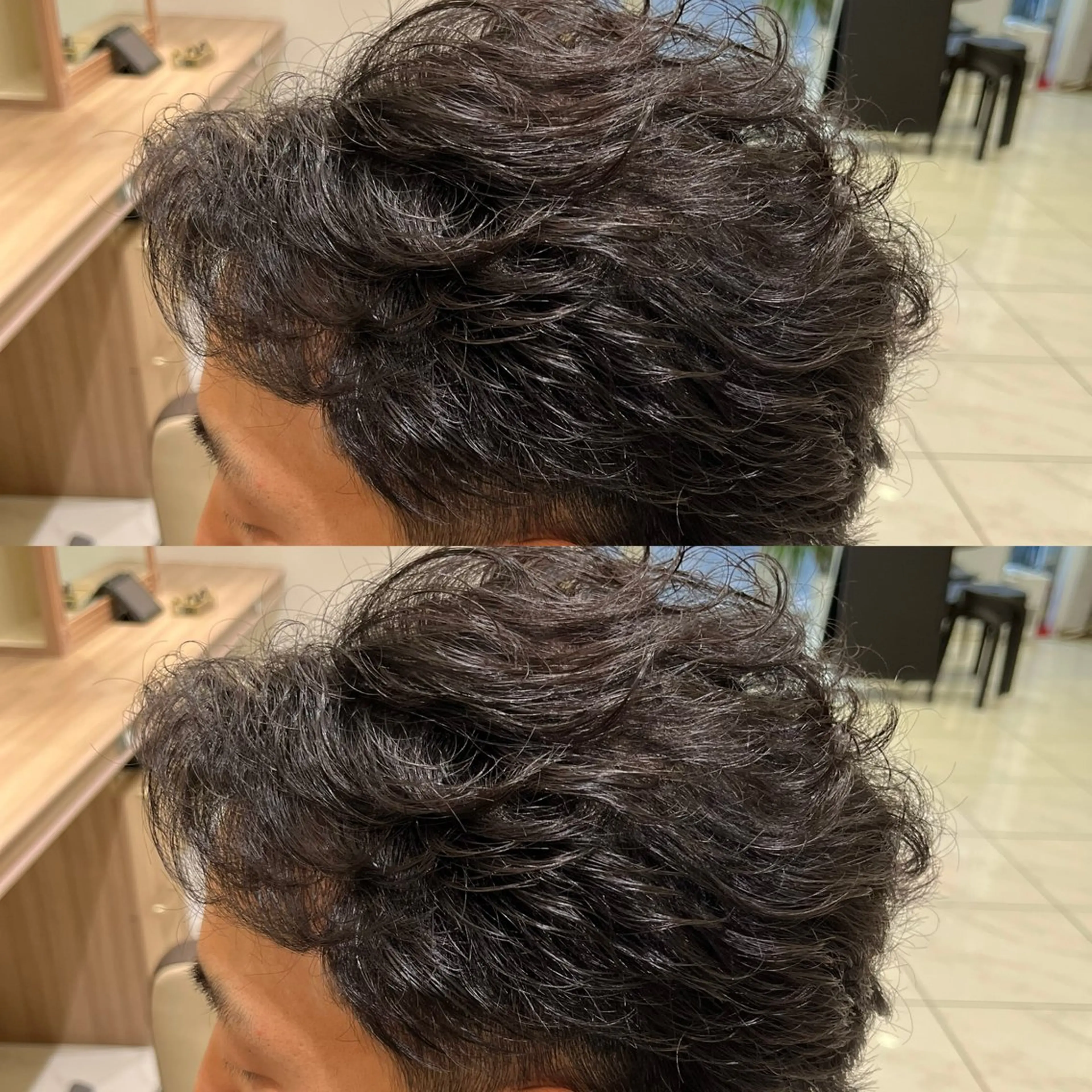 パーマ メンズ フェザーパーマ メンズパーマ ニュアンスパーマ カット パーマ トリートメント ヘアセット 【メンズパーマ✨️ 髪質改善矯正】岩城のヘアスタイル