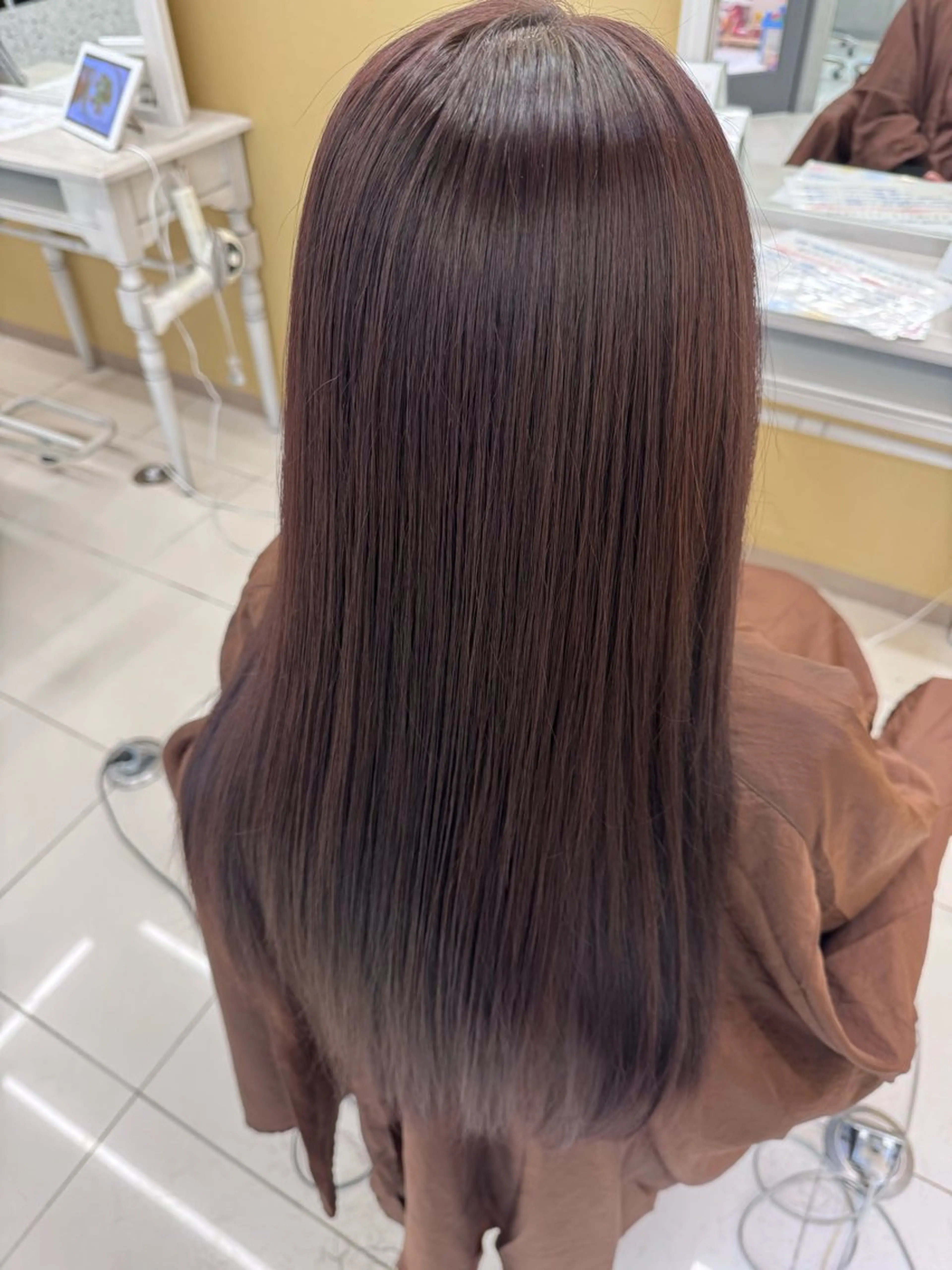 ロング 髪質改善ストレート、 カラー清野雄大のヘアスタイル