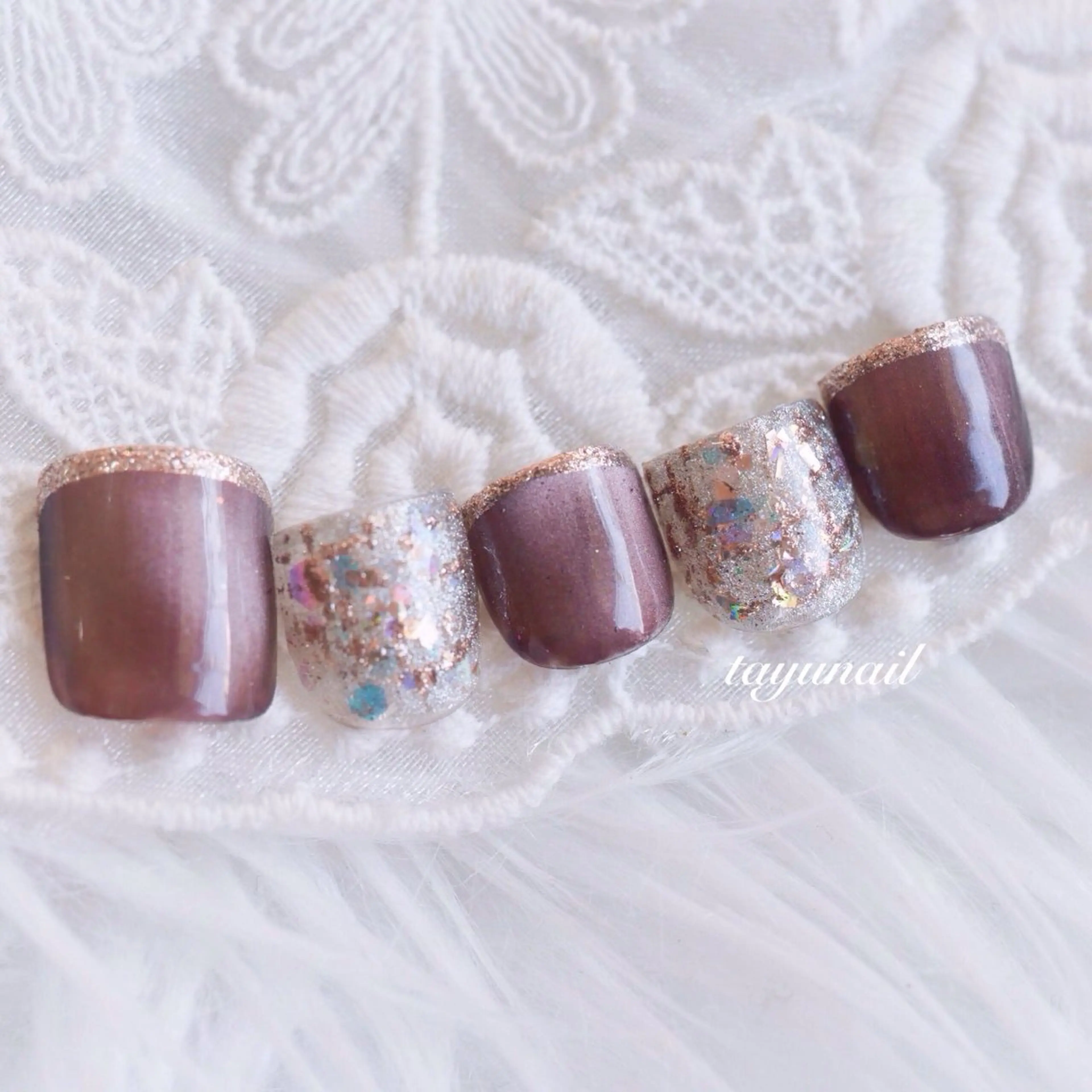 ネイル アートネイル ジェルネイル パラジェル フットネイル ネイルサロン 【たゆnail】のネイルデザイン