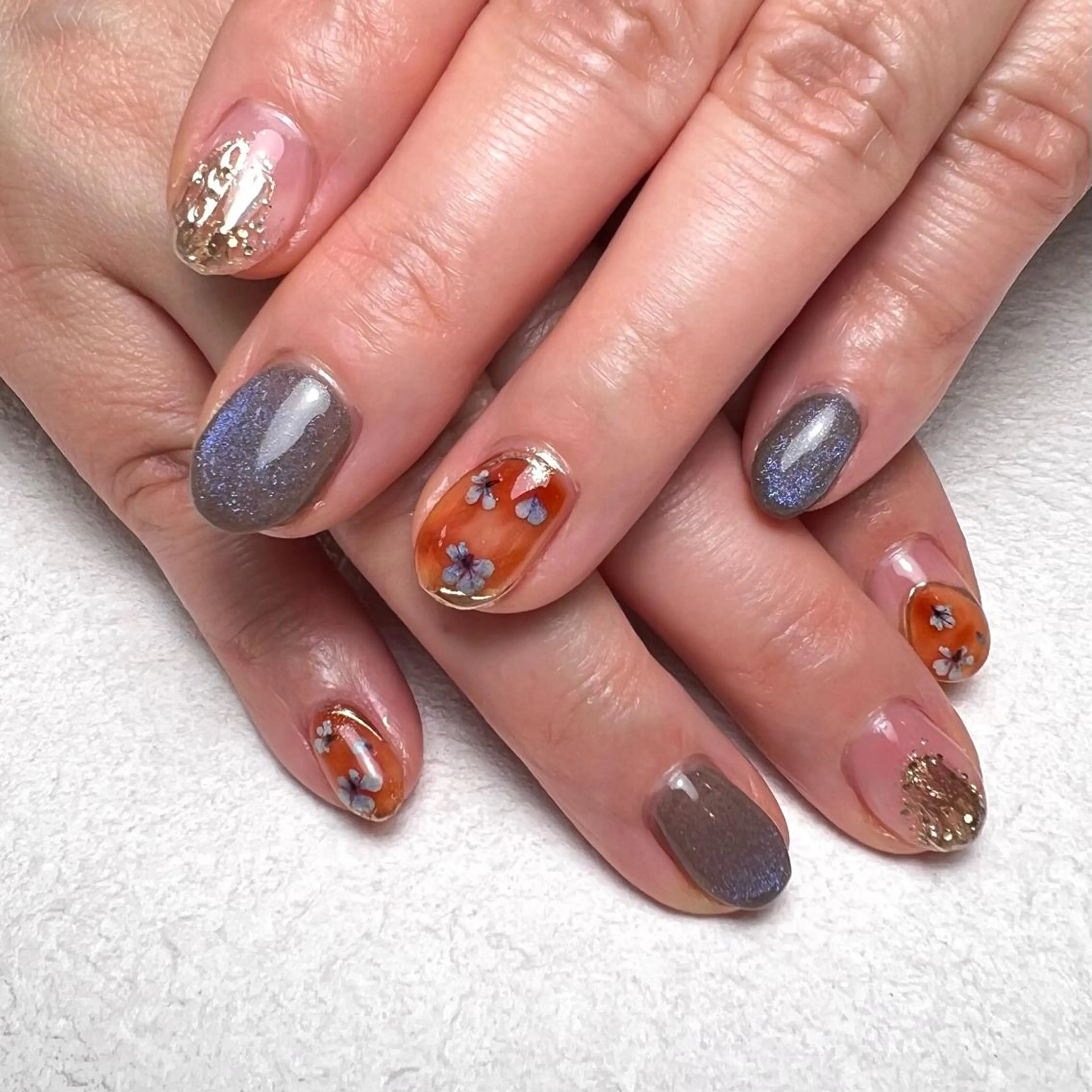 ネイル マグネットネイル ミラーネイル Nail Mikakoのネイルデザイン