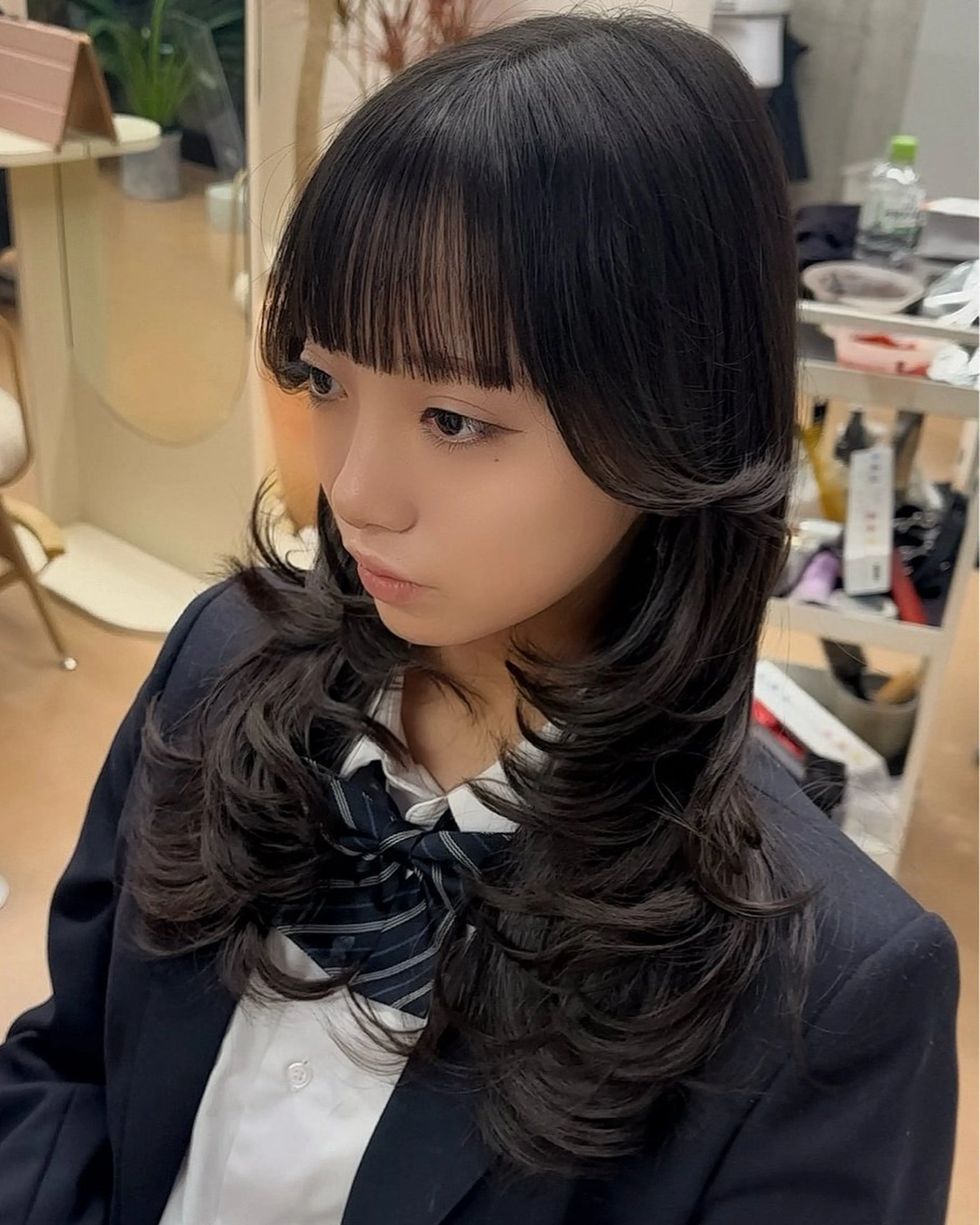 ロング カット 海外ヘア/美髪矯正 海外レイヤー/ヒラキのヘアスタイル