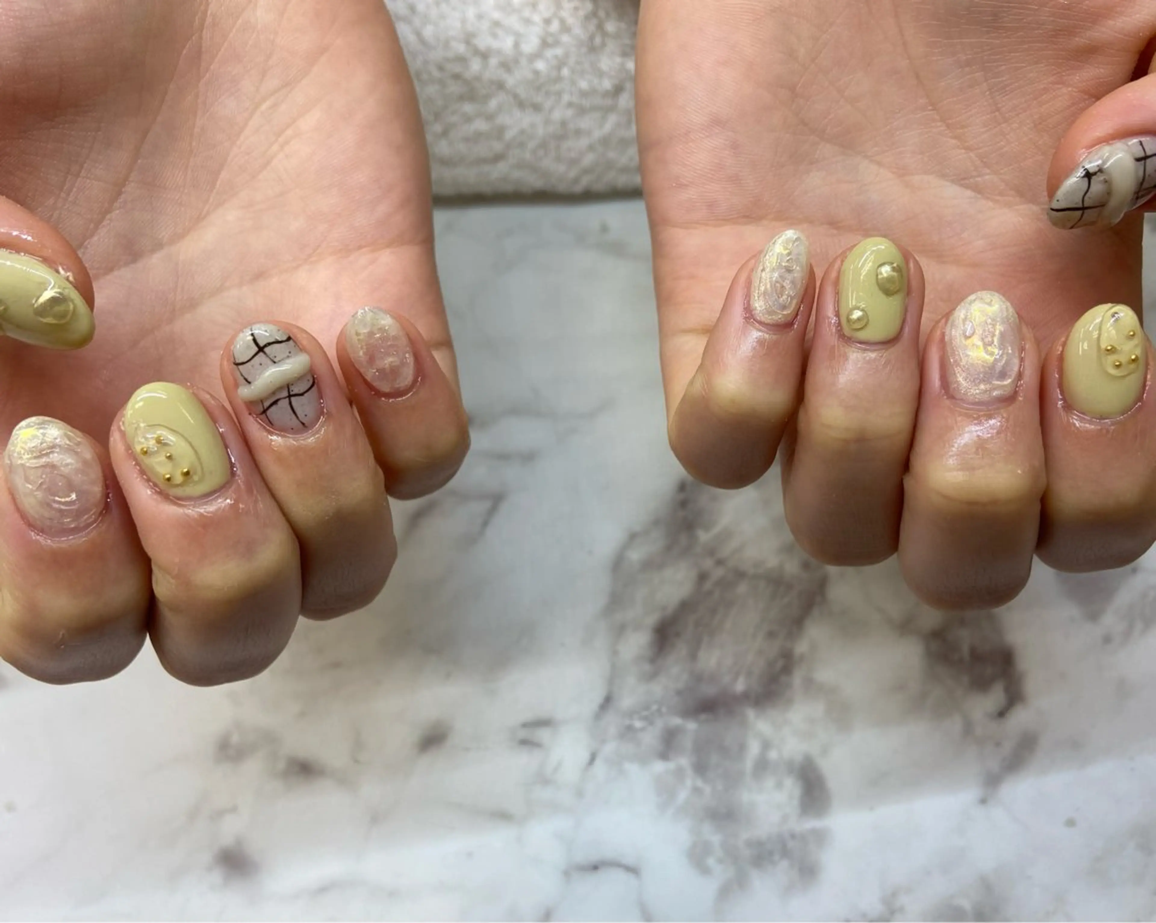 🉐［オフ込み］120分シンプル​〜​綺麗目10本アートコース🌼の写真