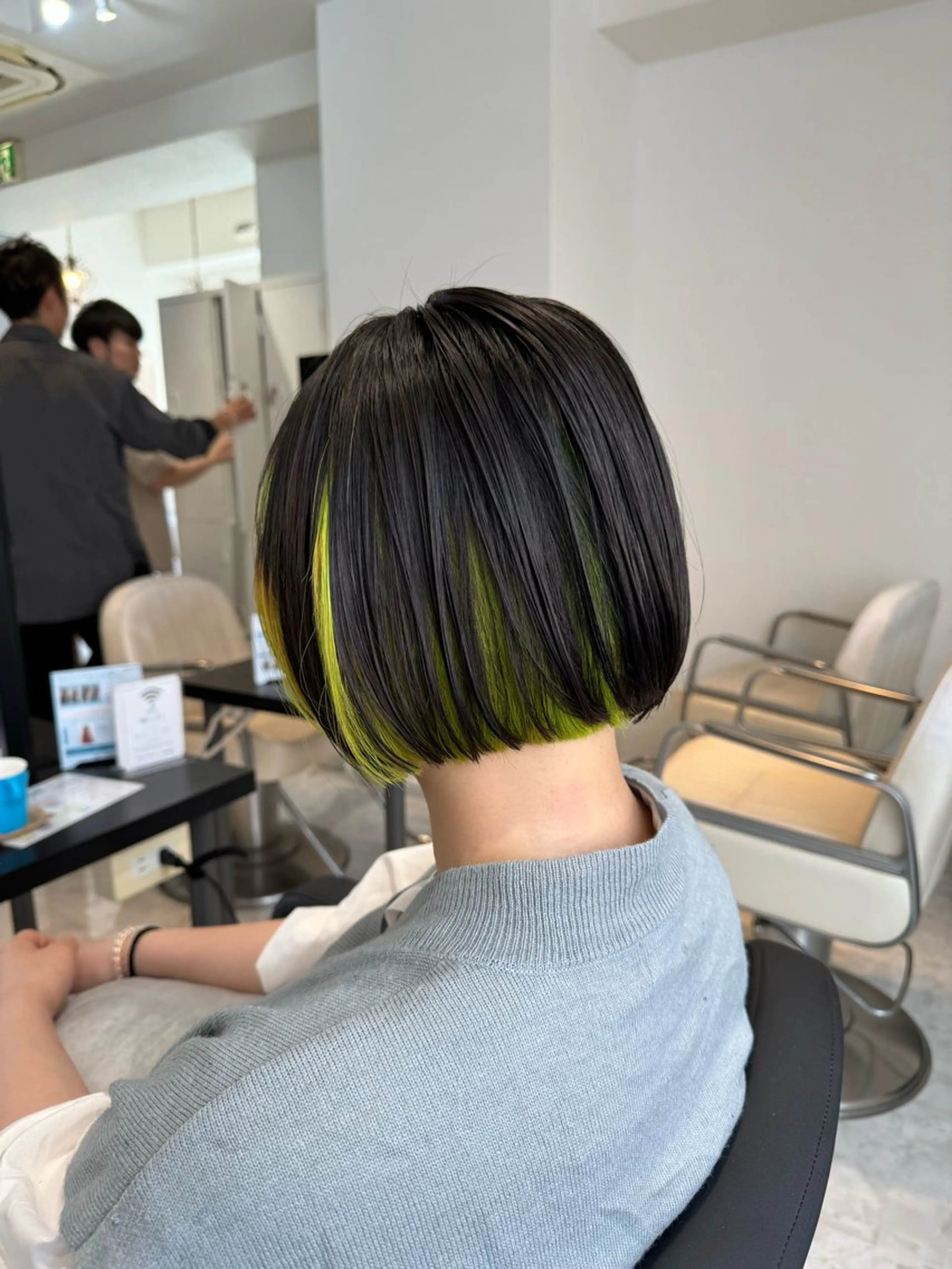 ショート カラー インナーカラー ボブ 髪質改善 髪質改善ストレート オルメントのヘアスタイル