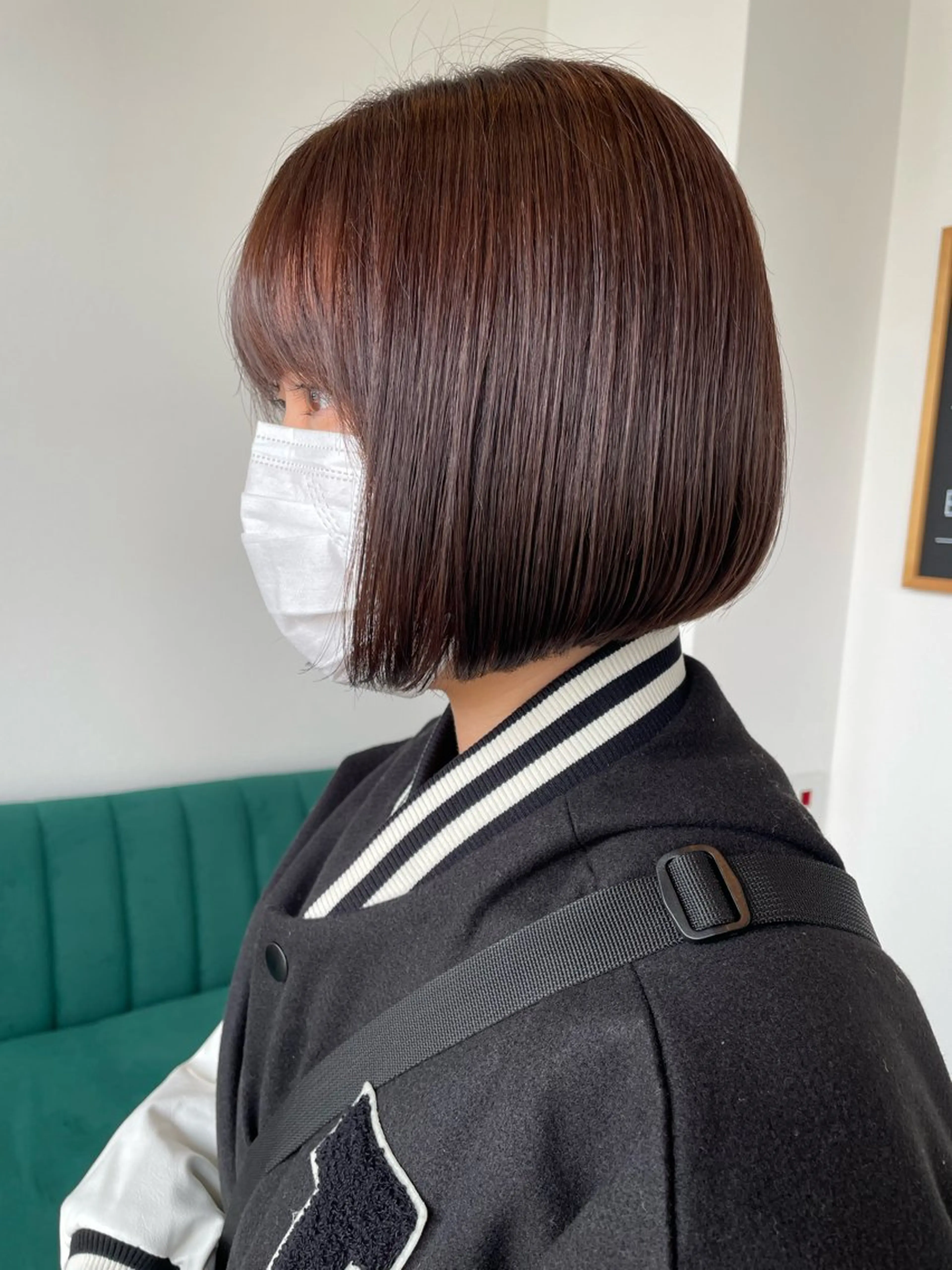 ショート カラー 艶カラー🌙縮毛矯正 /ボブ【Reina】のヘアスタイル