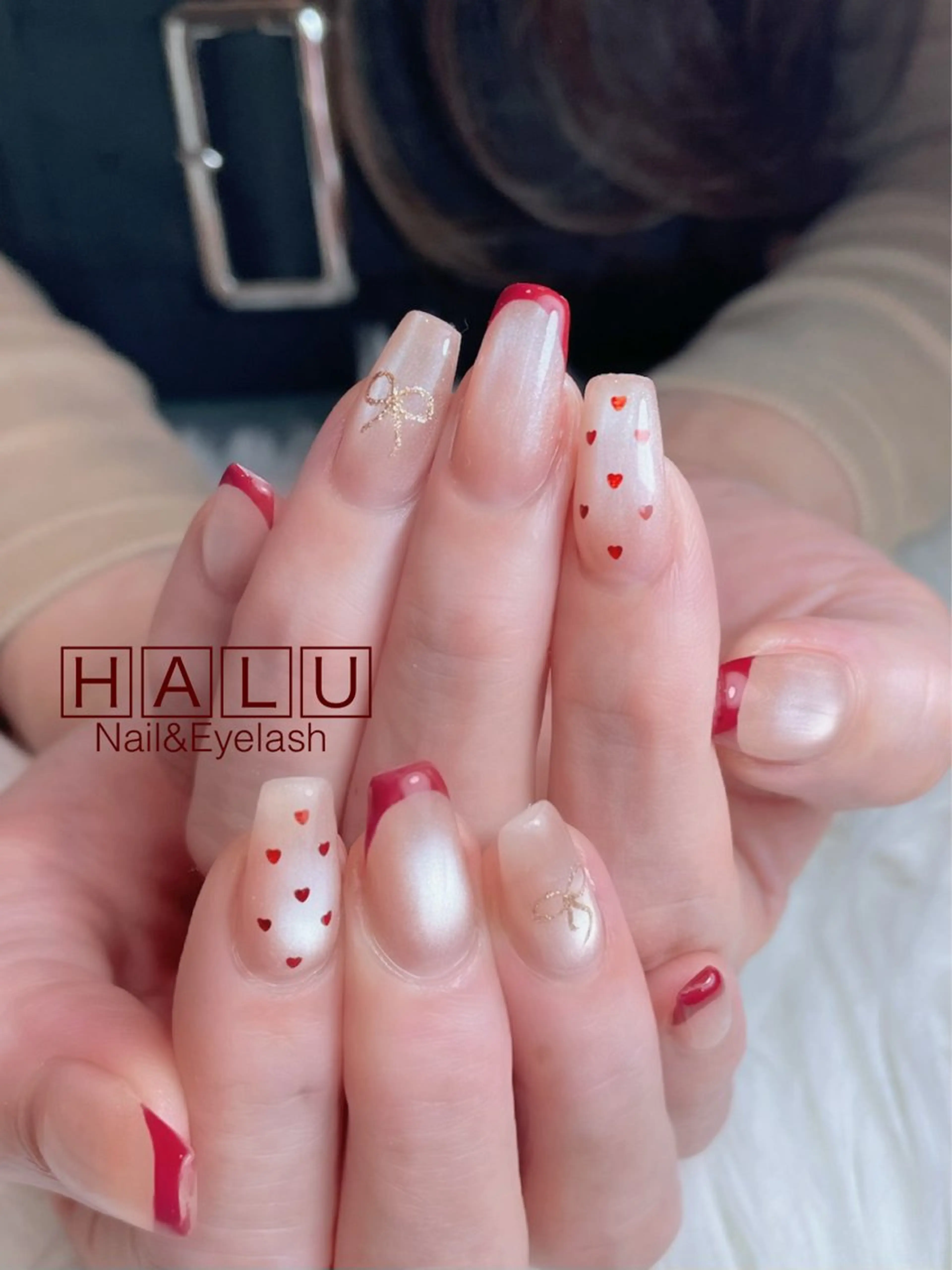 ネイル 赤色 HALU ハルのネイルデザイン
