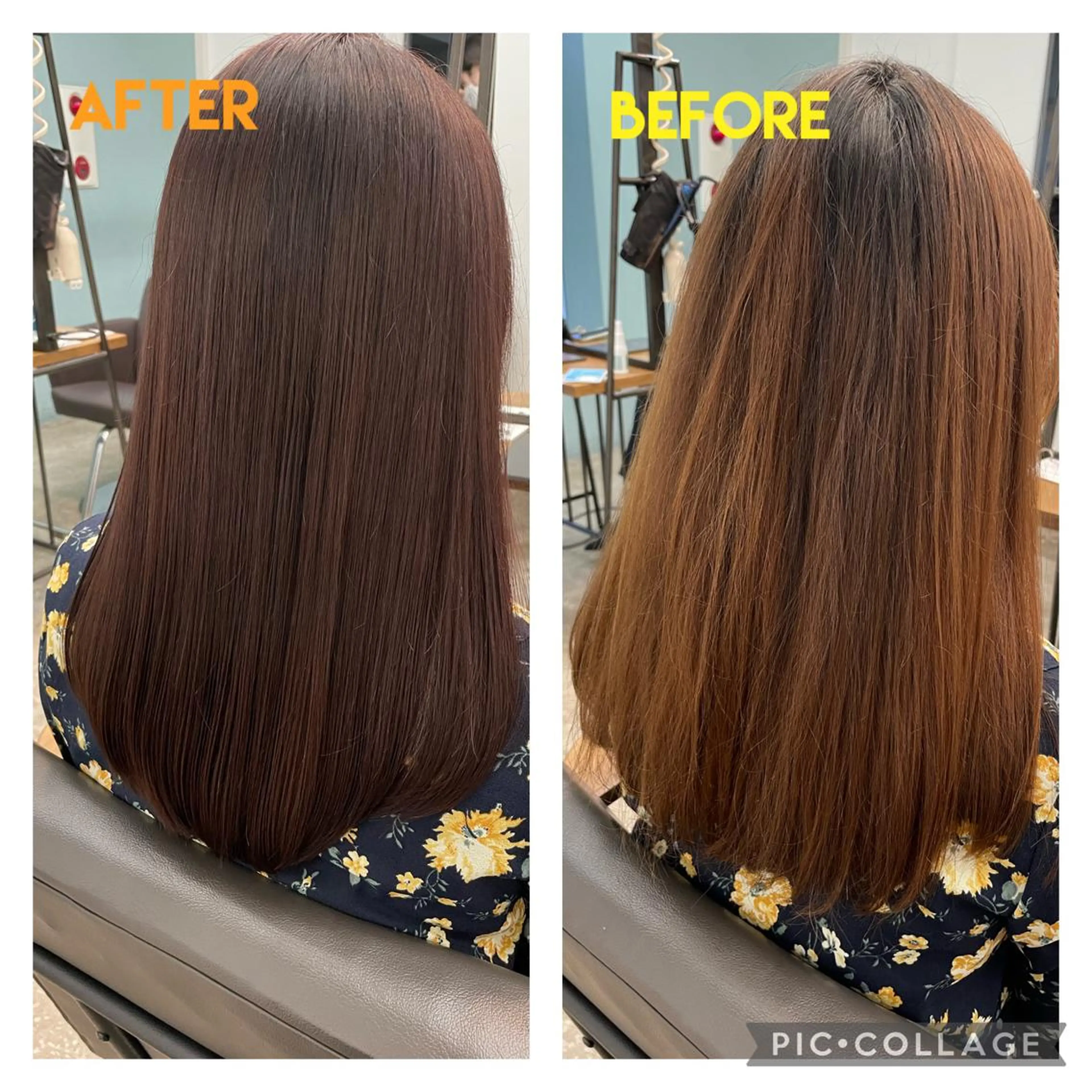 セミロング カラー ブリーチ 髪質改善 縮毛矯正 トリートメント 酸熱トリートメント ヘアカラー トリートメント スズキジュンペイ 銀座/髪質改善のヘアスタイル