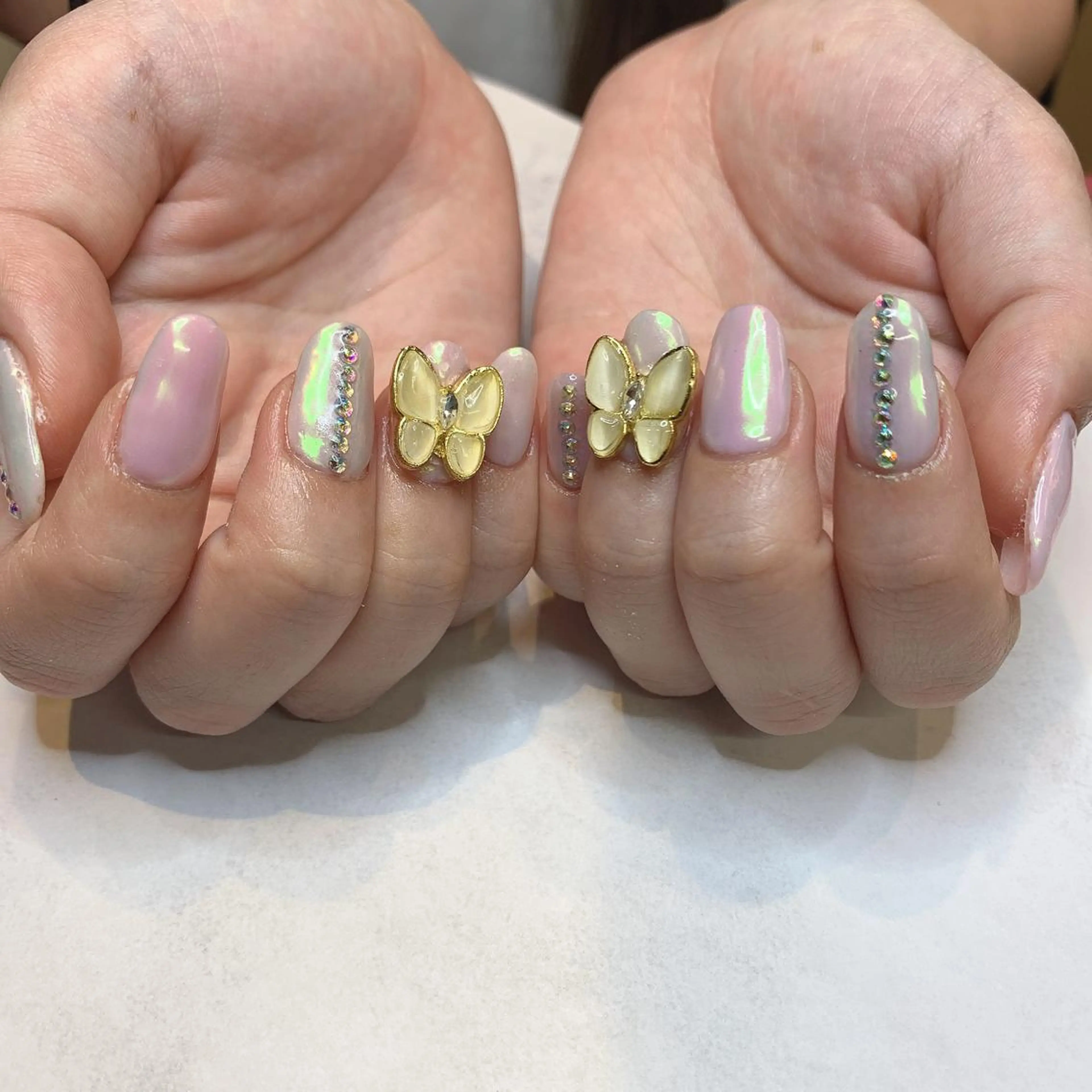ネイル アートネイル オーロラネイル 韓国ネイル 持ち込み スカルプネイル ハンドネイル フットネイル Adite nailのネイルデザイン