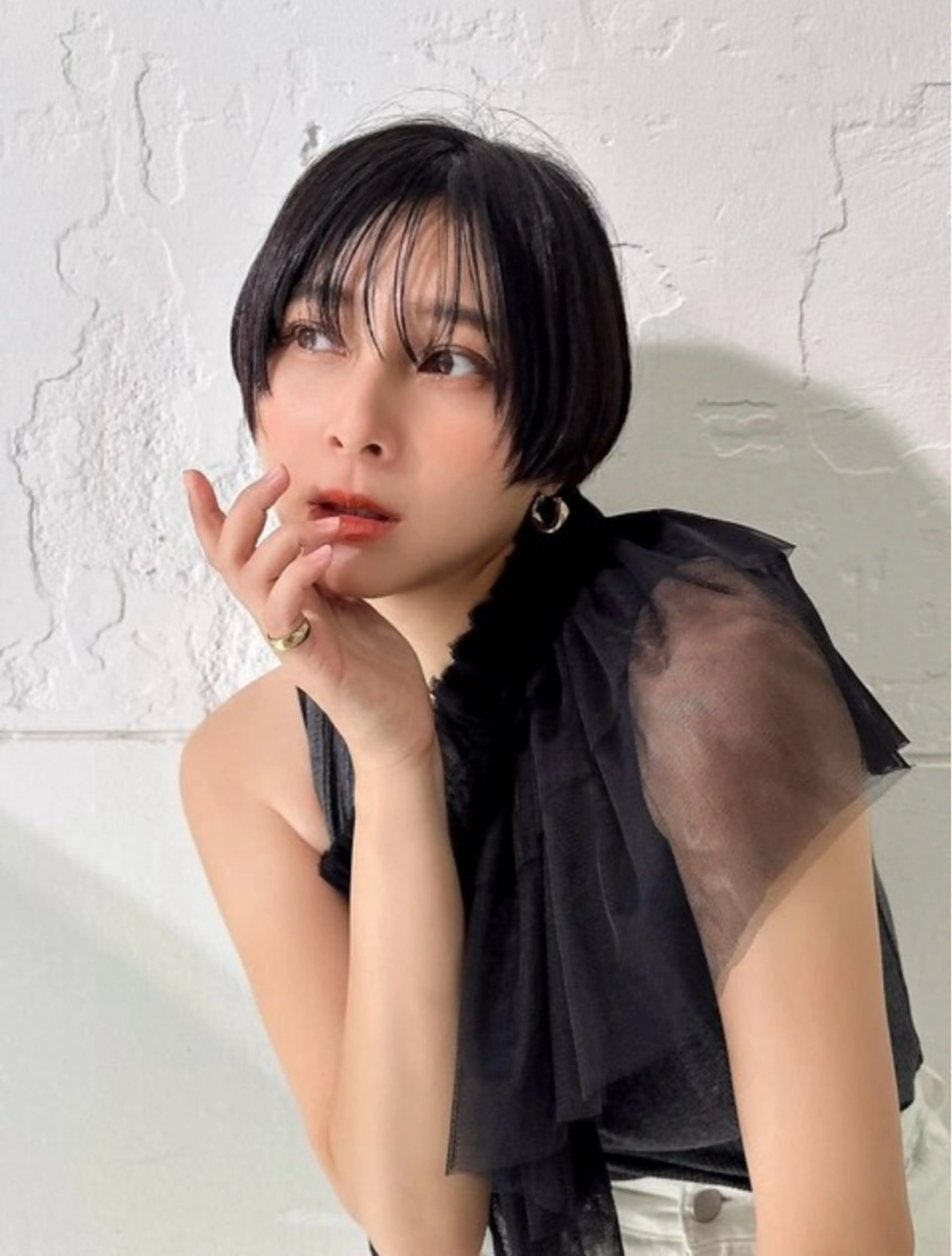 ショート ハンサムショート ショートヘア カット ヘアカラー トリートメント 透明感🩷／艶髪 💗Misakiのヘアスタイル