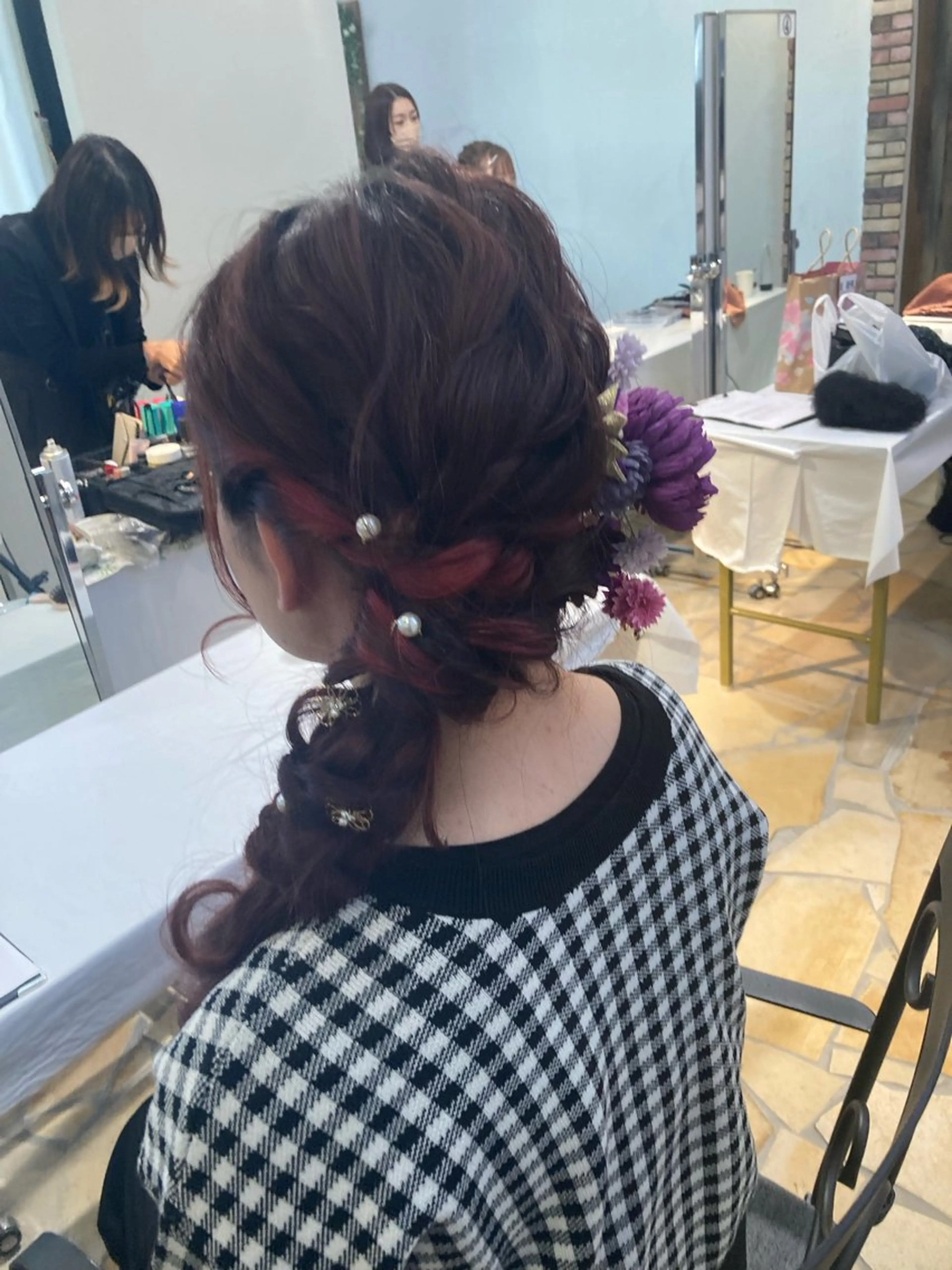 ロング ヘアアレンジ Hair room Leaのヘアスタイル