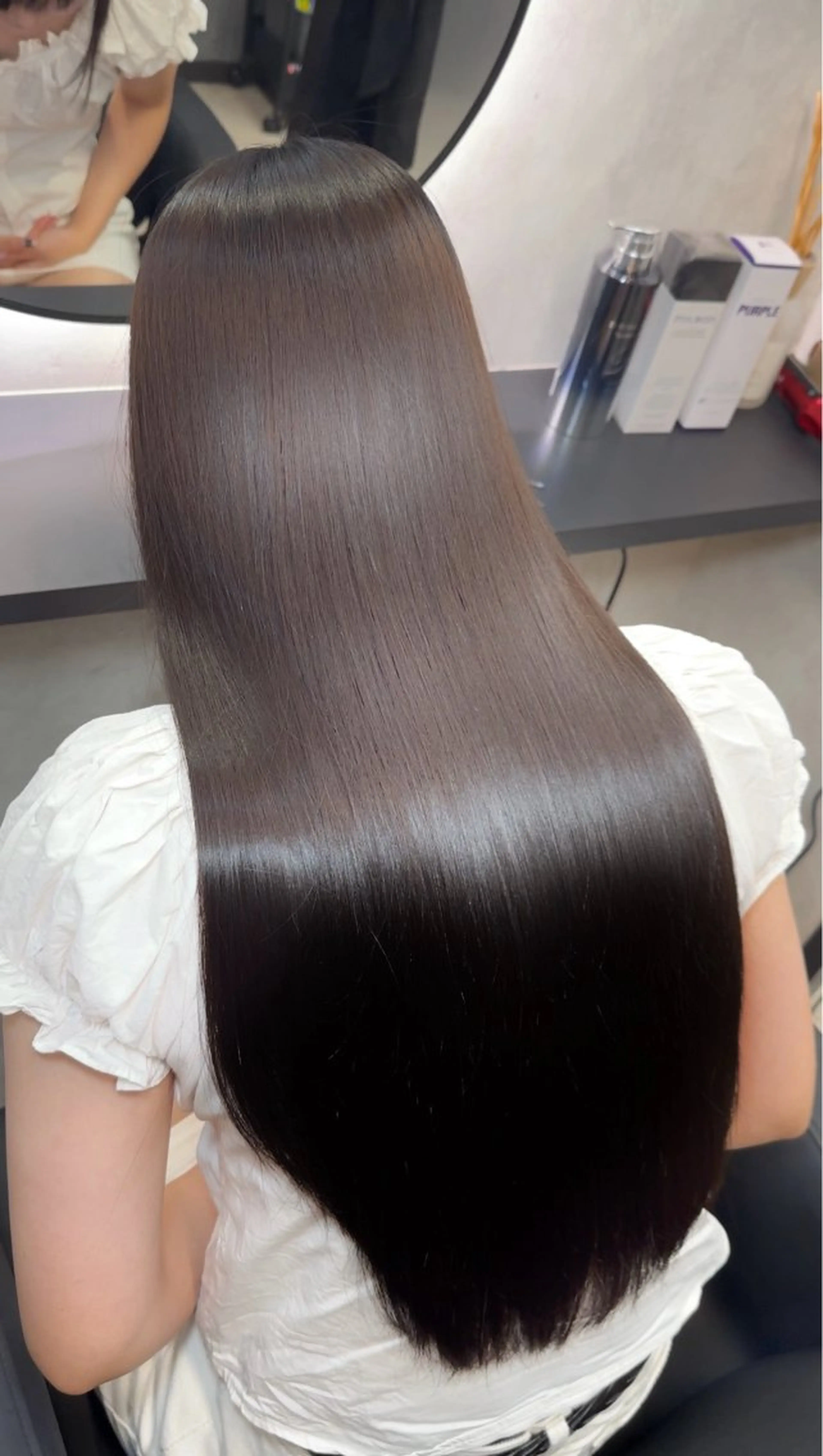 ロング 髪質改善 縮毛矯正 カット ヘアカラー 縮毛矯正 トリートメント 髪質改善／韓国風 恵比寿/Renのヘアスタイル