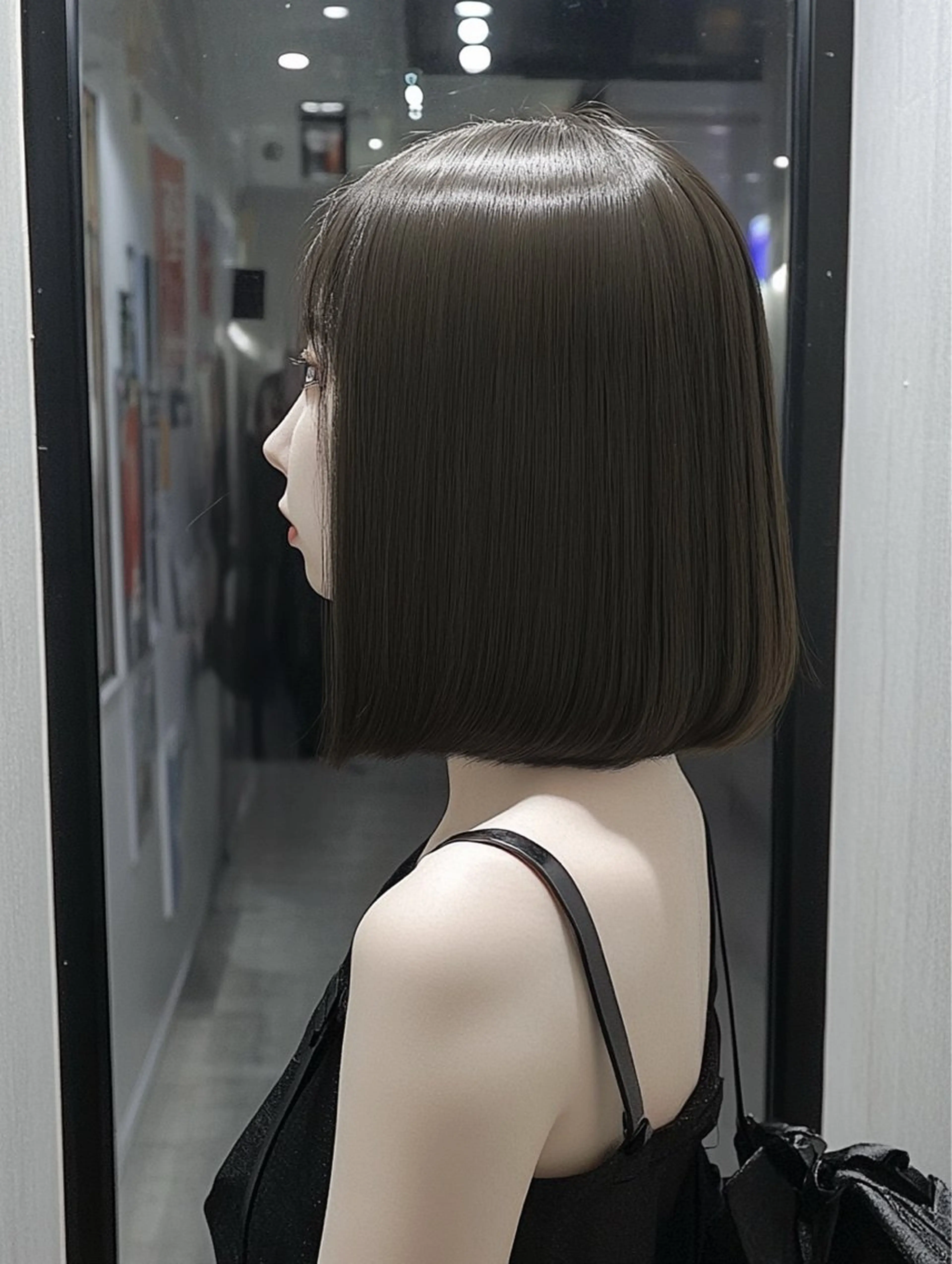 ショート ボブ カット ヘアカラー ブリーチなしWカラー ヘアセット菜希のヘアスタイル