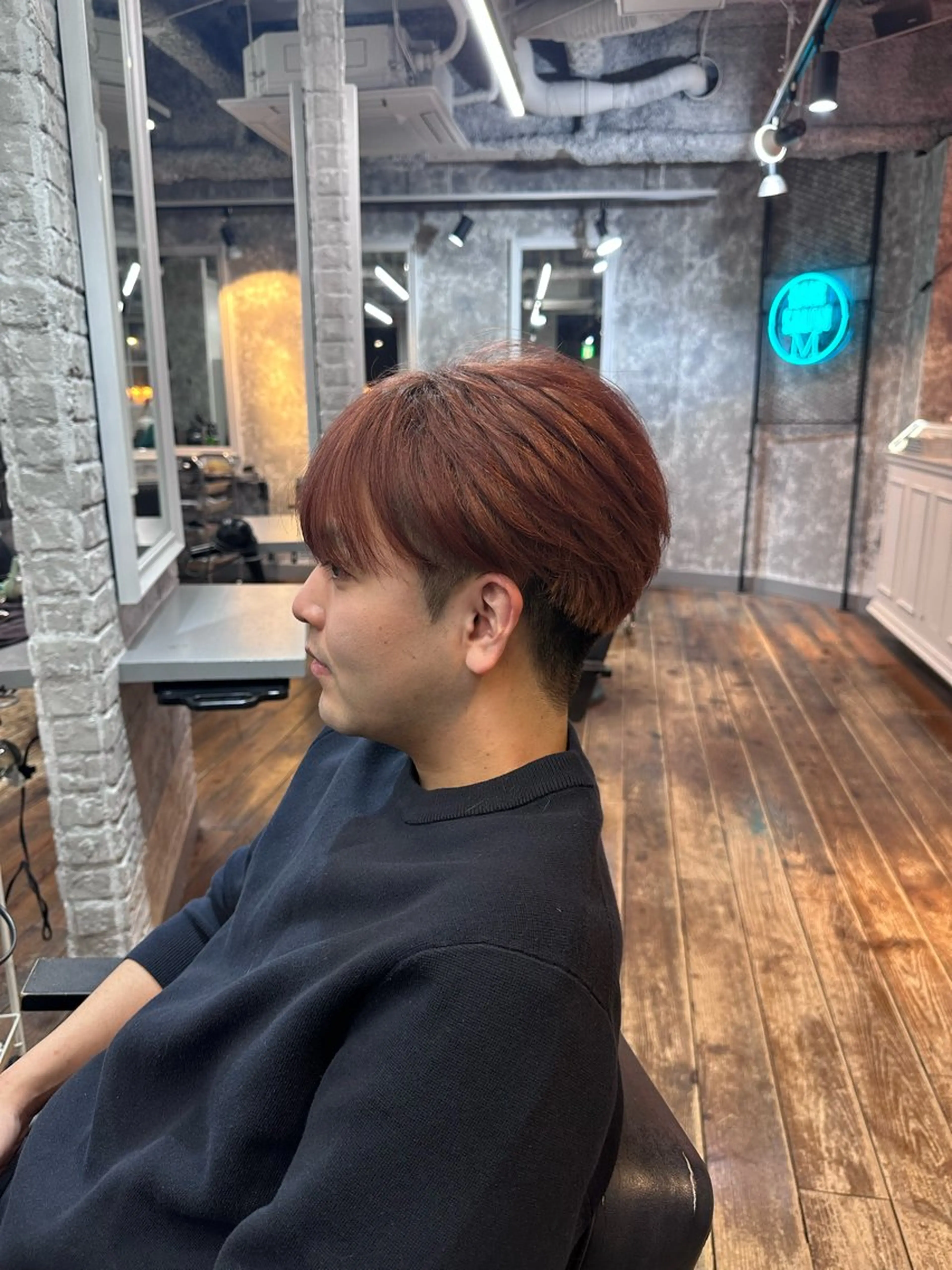 ショート メンズ カット 🩵つなぎショート✨ パーマスタイル みくのヘアスタイル