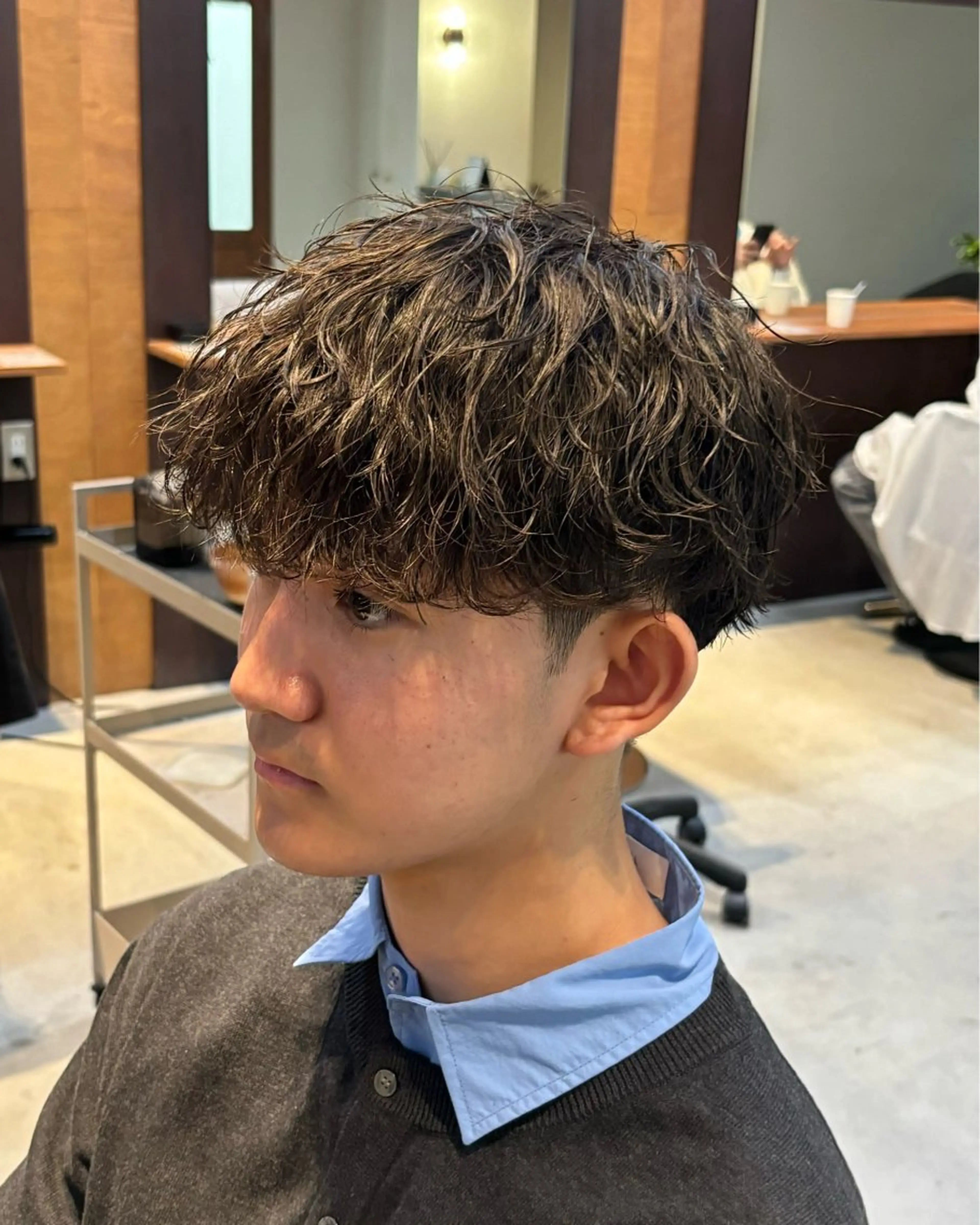 【ミニモ学割限定】メンズカット+特殊パーマ(波巻き、ツイスパ、シャドウパーマ)の写真