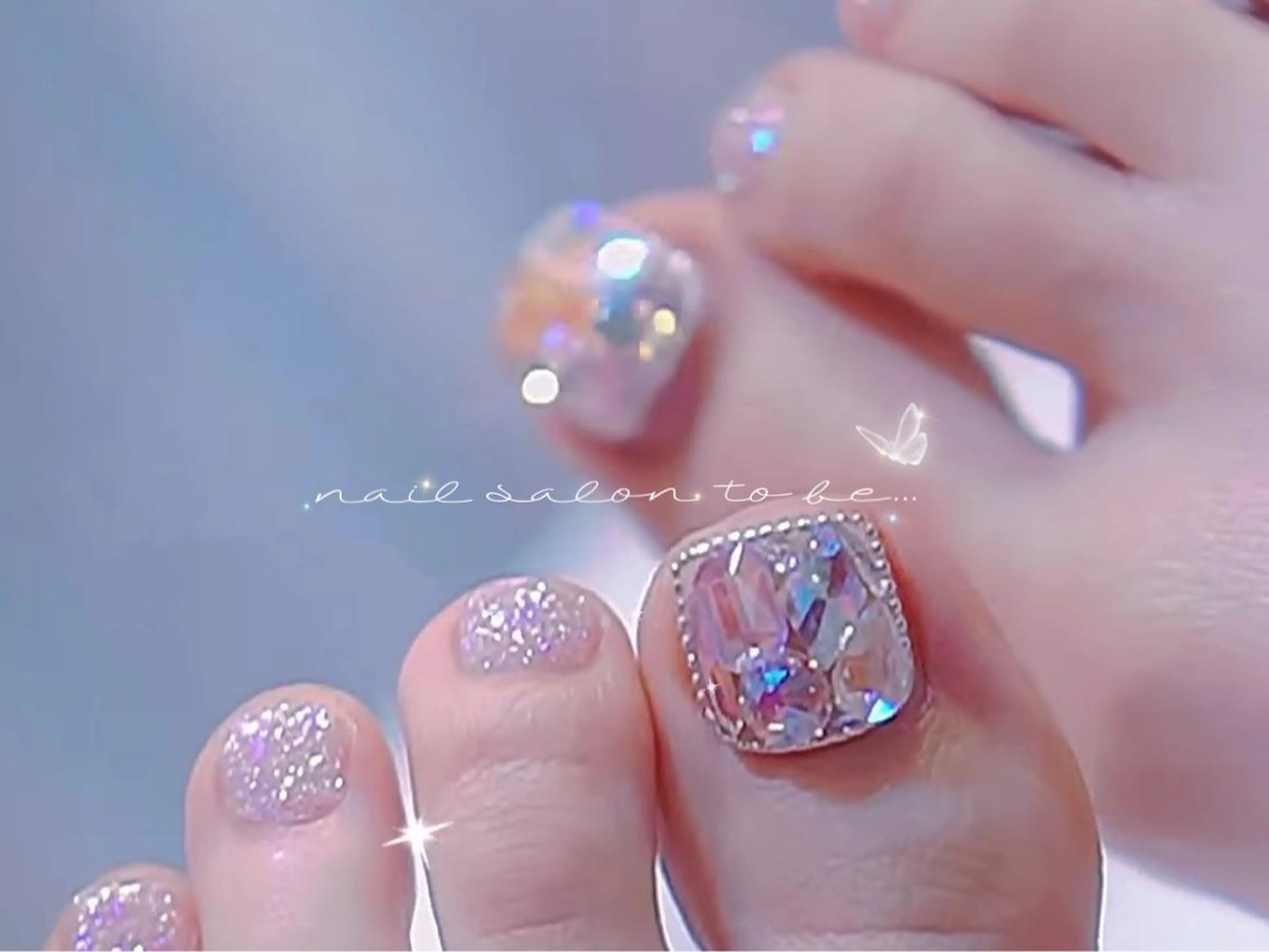 （フット）キラキラストーン埋め尽くしコース6980円🦋✨の写真