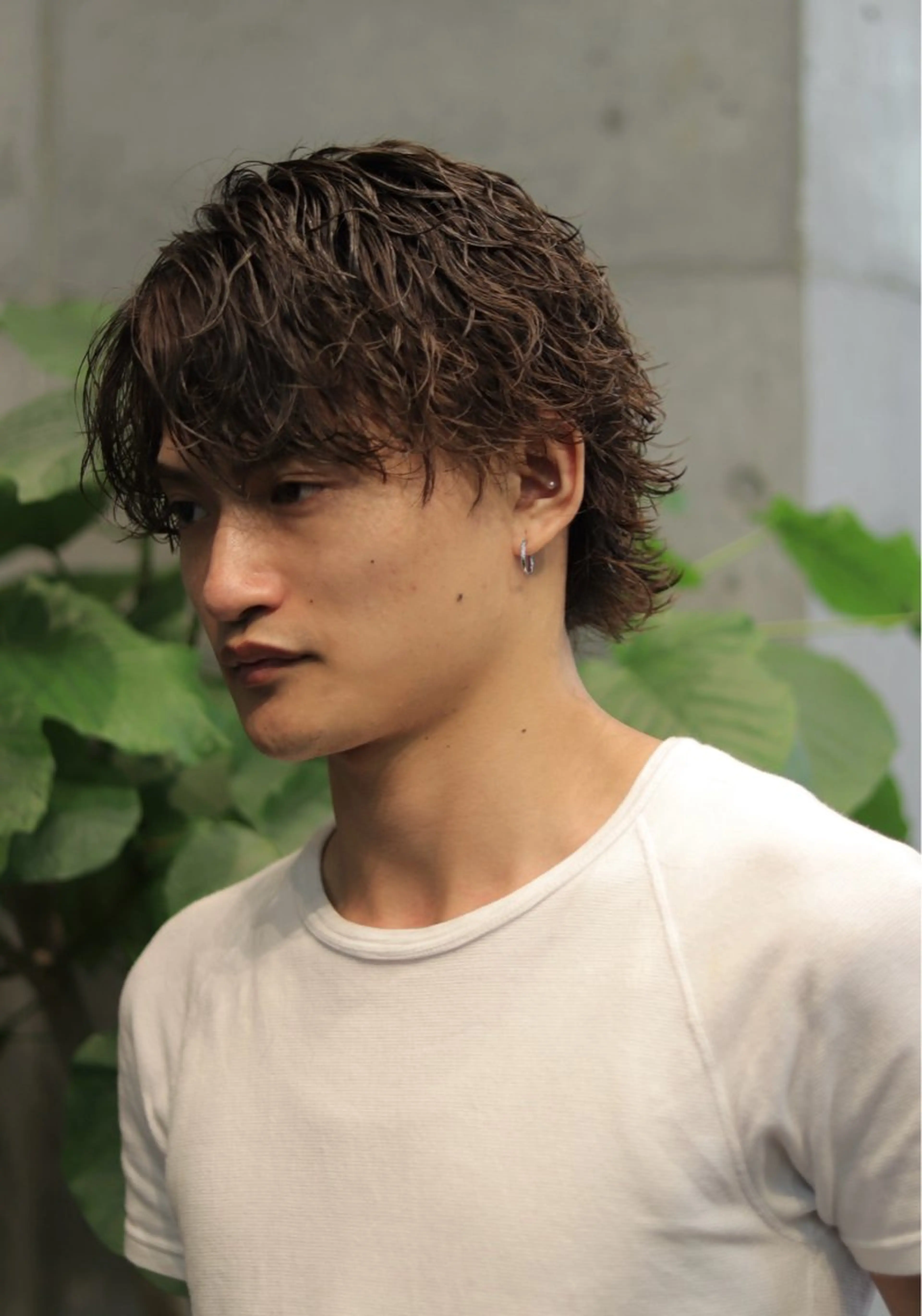 ミディアム パーマ メンズ カット 山口 陽平のヘアスタイル