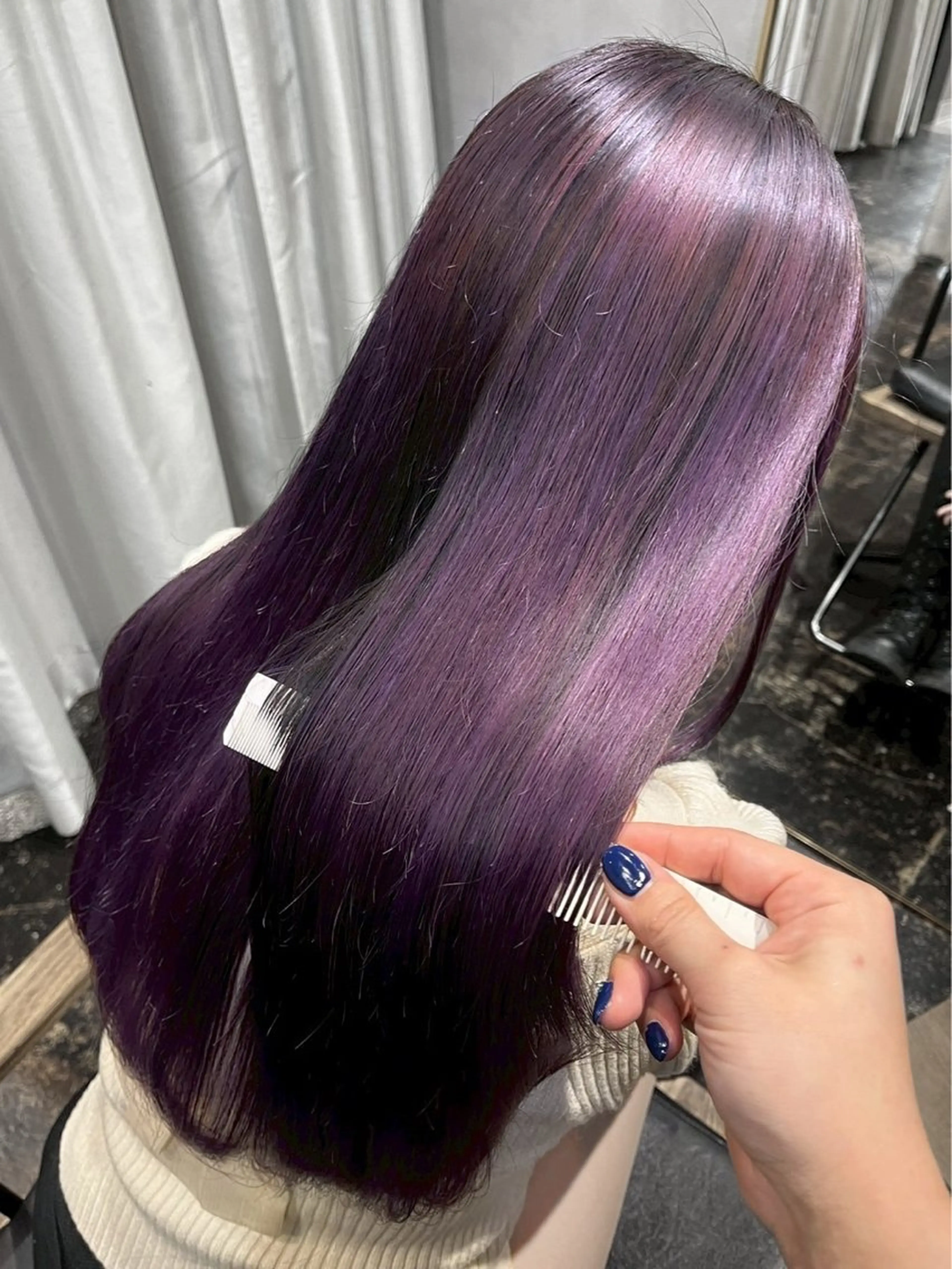 ロング カラー カット ヘアカラー トリートメント ハイトーン/韓国風/ 艶髪/吉祥寺のヘアスタイル