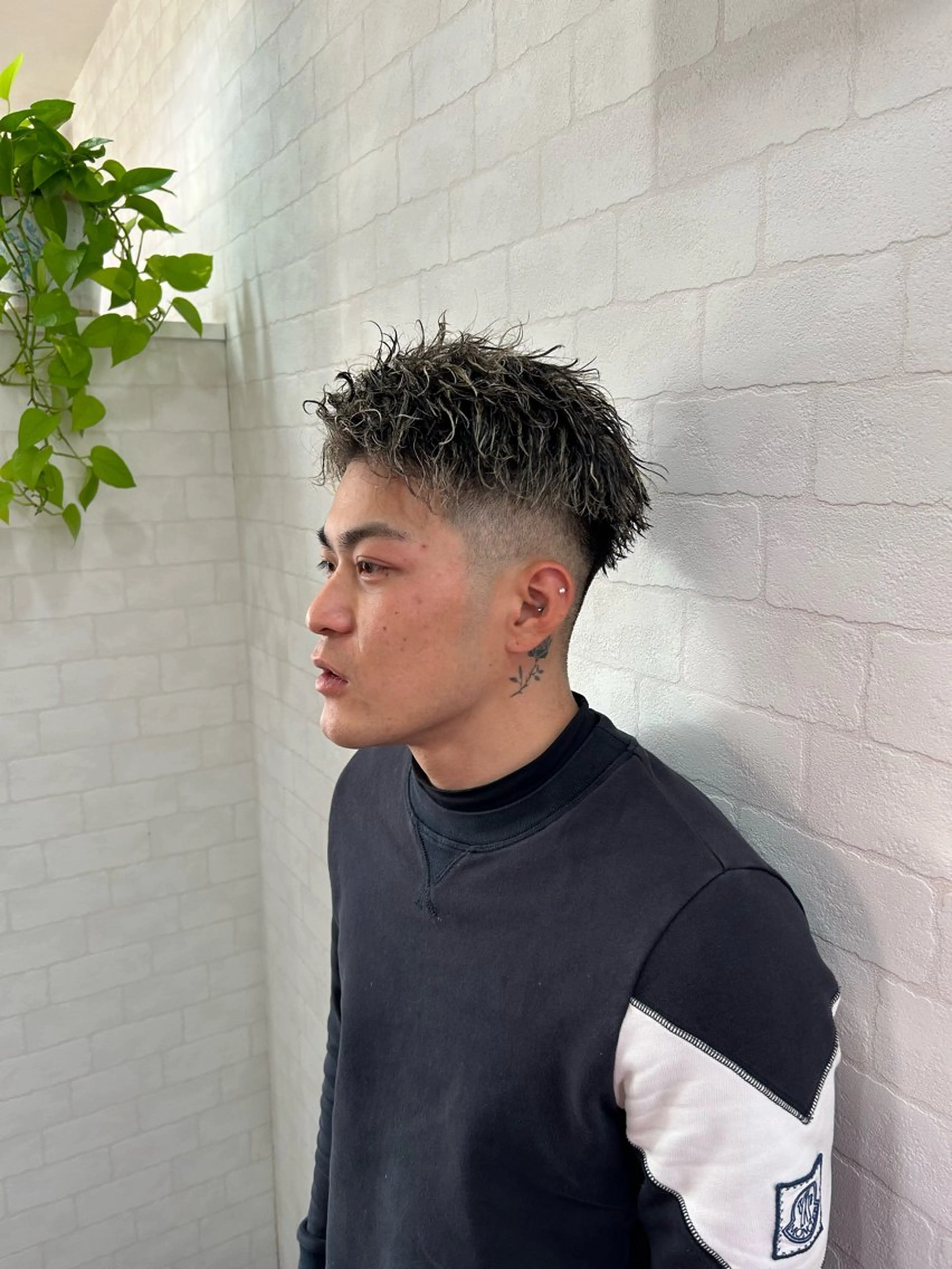 ショート カラー パーマ メンズ メンズハイライト メンズパーマ ハイライトカラー ハイライト カット ヘアカラー パーマ 堀一樹/ メンズヘア/パーマのヘアスタイル