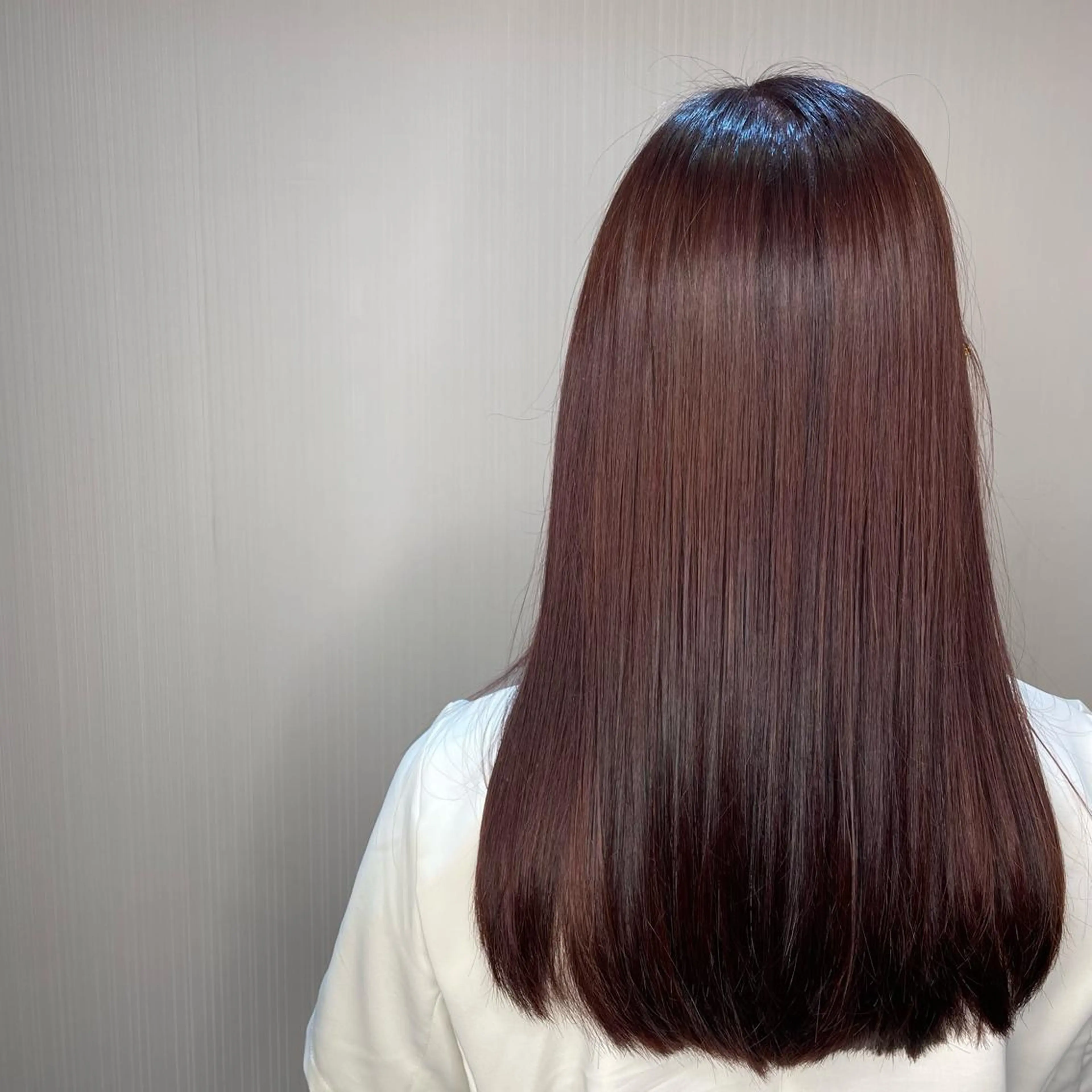ロング カラー カシス レッドカラー ふるはし みなのヘアスタイル