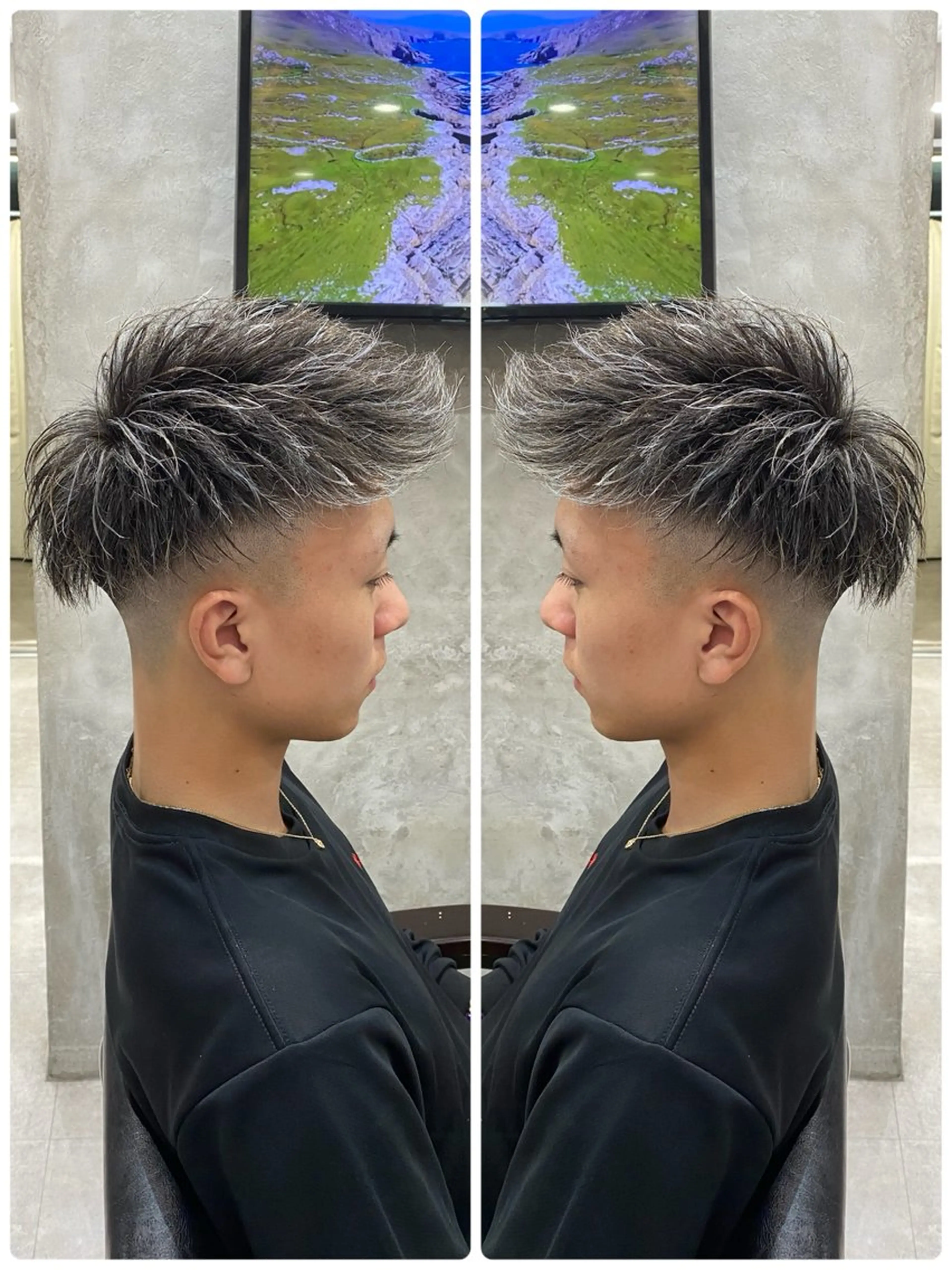 ショート カラー メンズ メンズハイライト ハイライトカラー ハイライト 🐉『メンズ美容師』 吉田龍星🐉のヘアスタイル